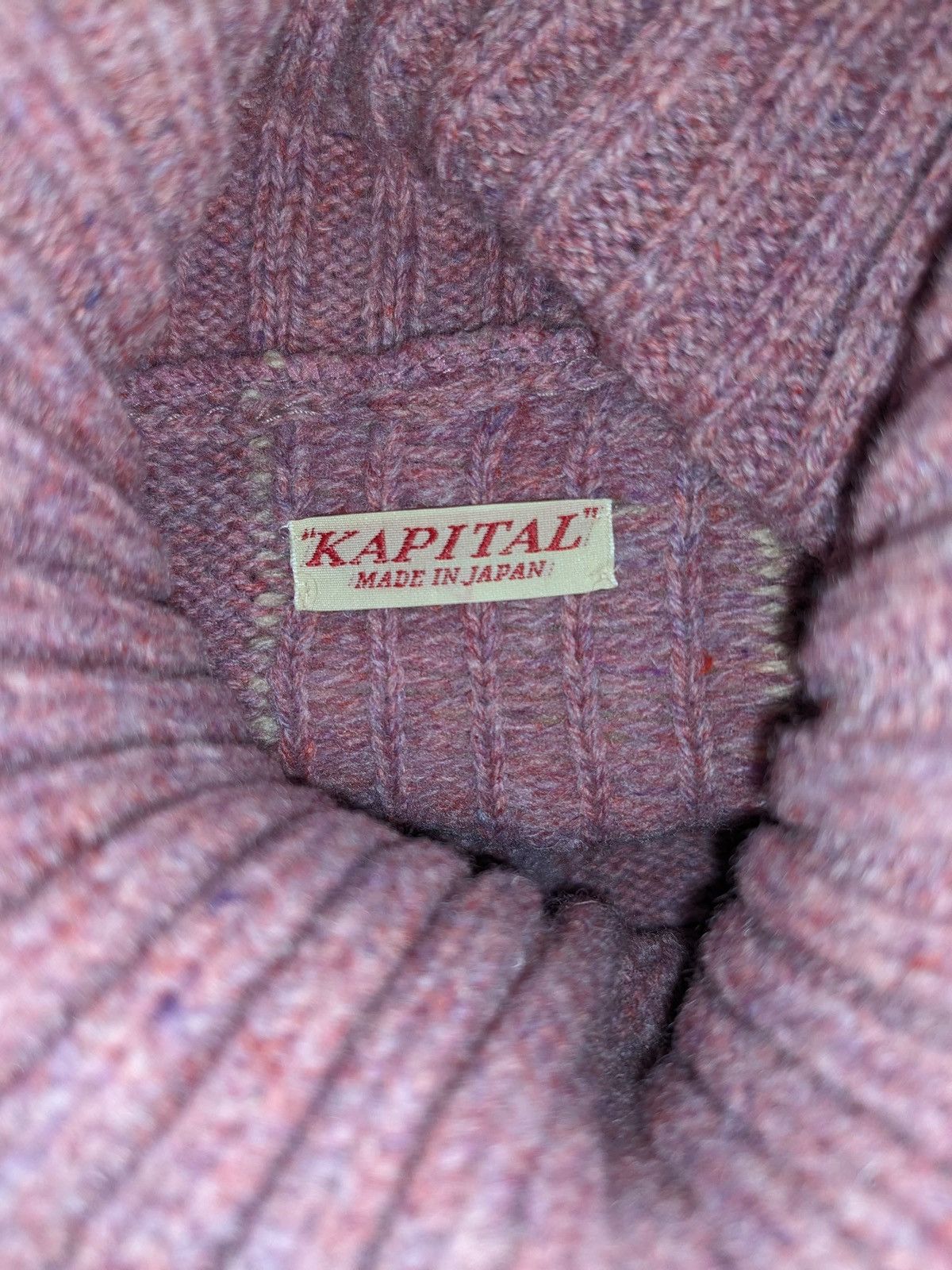 Kapital Kountry Kapital 5G Bone Knit High Neck Sweater Purple Size 3 Size US L / EU 52-54 / 3 - 4 Thumbnail