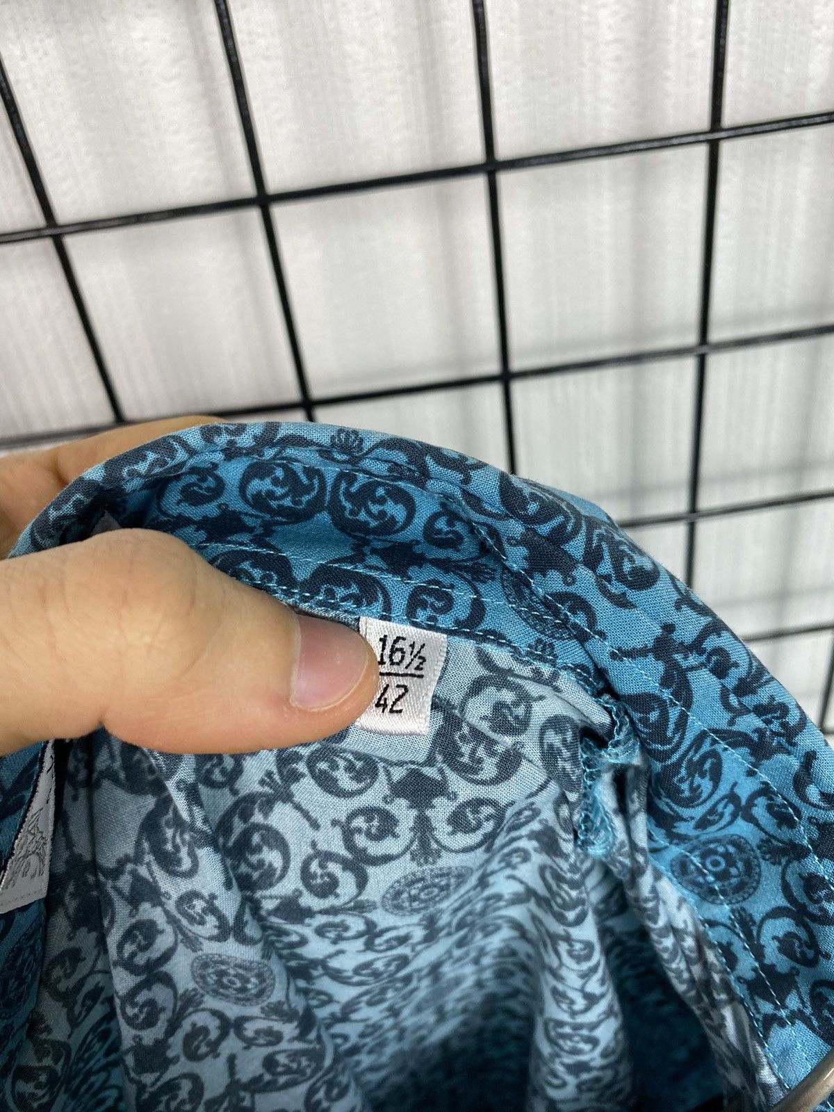 Versace Versace collection All over print shirt Men 16/42 Blue Size US L / EU 52-54 / 3 - 19 Thumbnail