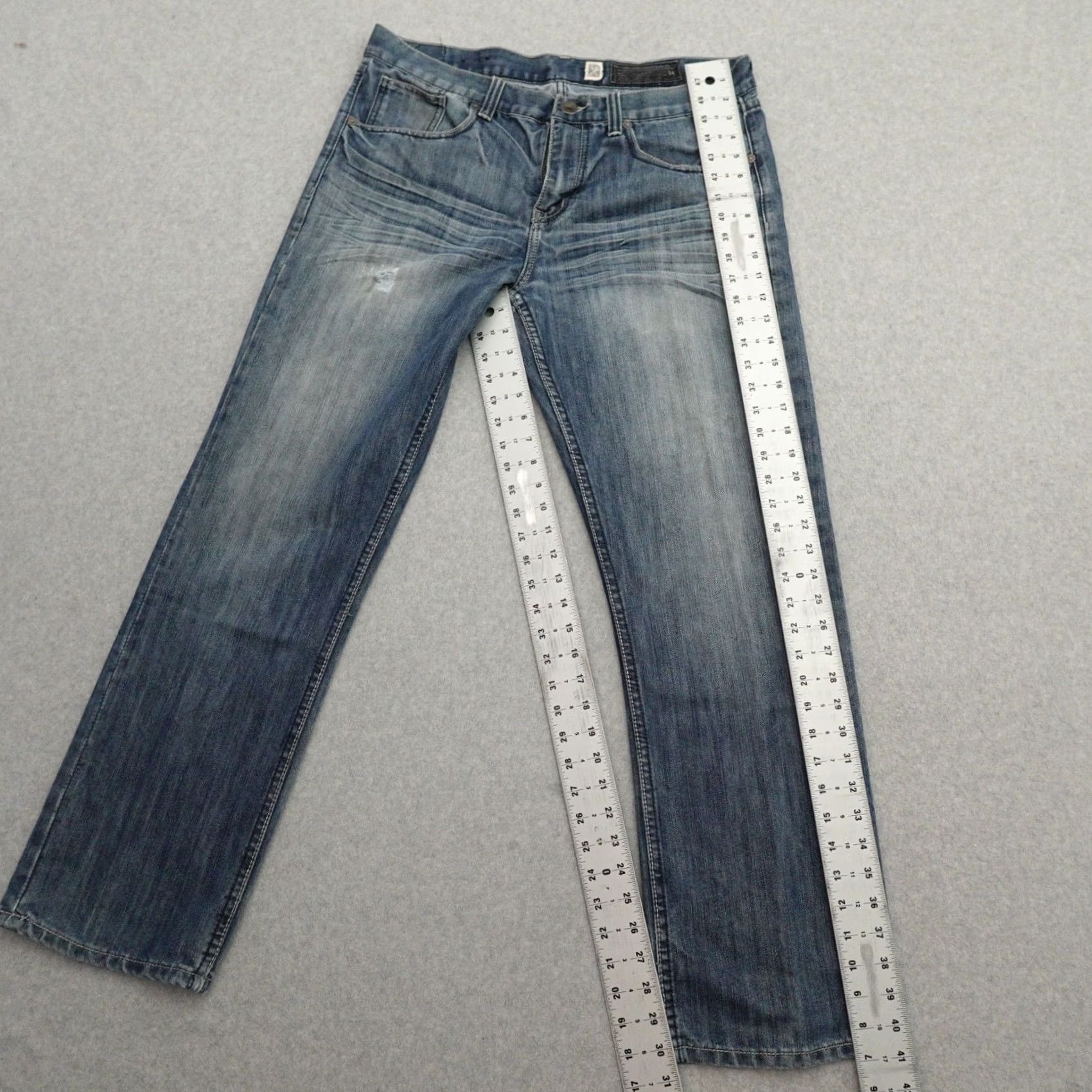 Ecko Unltd. Marc Ecko Jeans Men 34 Regular Fit Cotton Denim Distress Blue Size US 34 / EU 50 - 3 Thumbnail