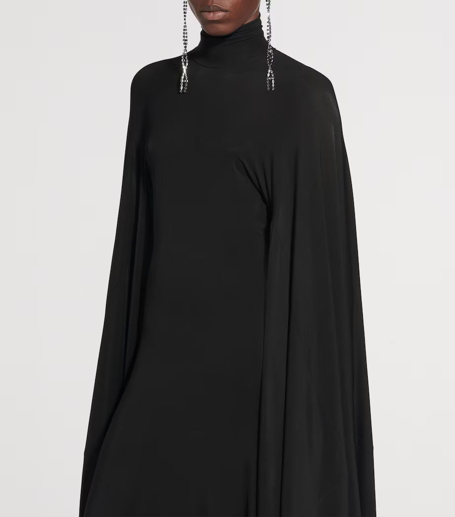 Balenciaga o1in1g0326 Long Semi Fitted Dress in Black Size S / US 4 / IT 40 - 2 Thumbnail