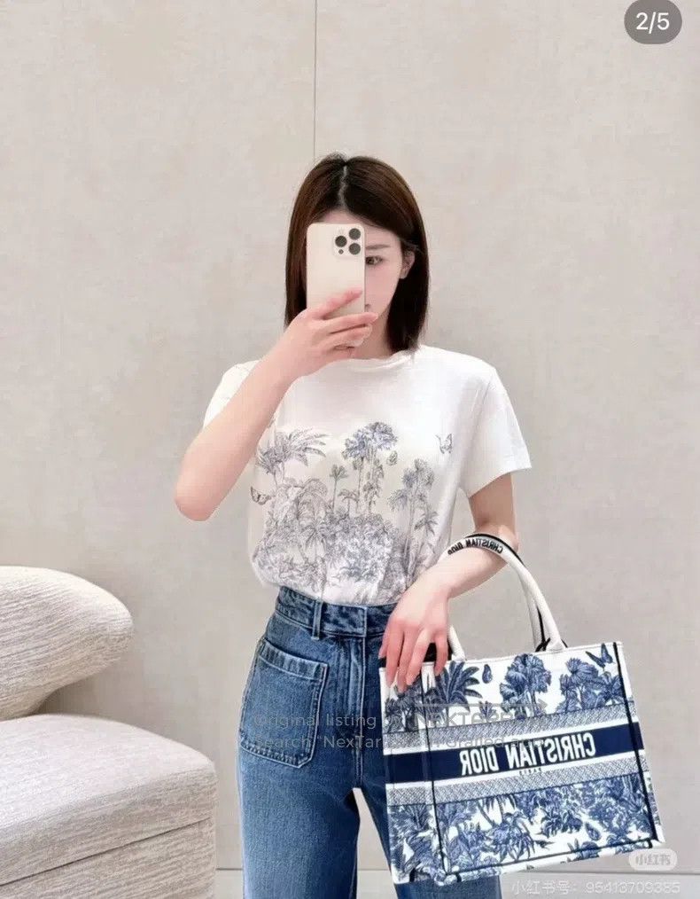 Dior Dior 25 spring and summer printed short sleeves Size XS / US 0-2 / IT 36-38 - 6 Thumbnail
