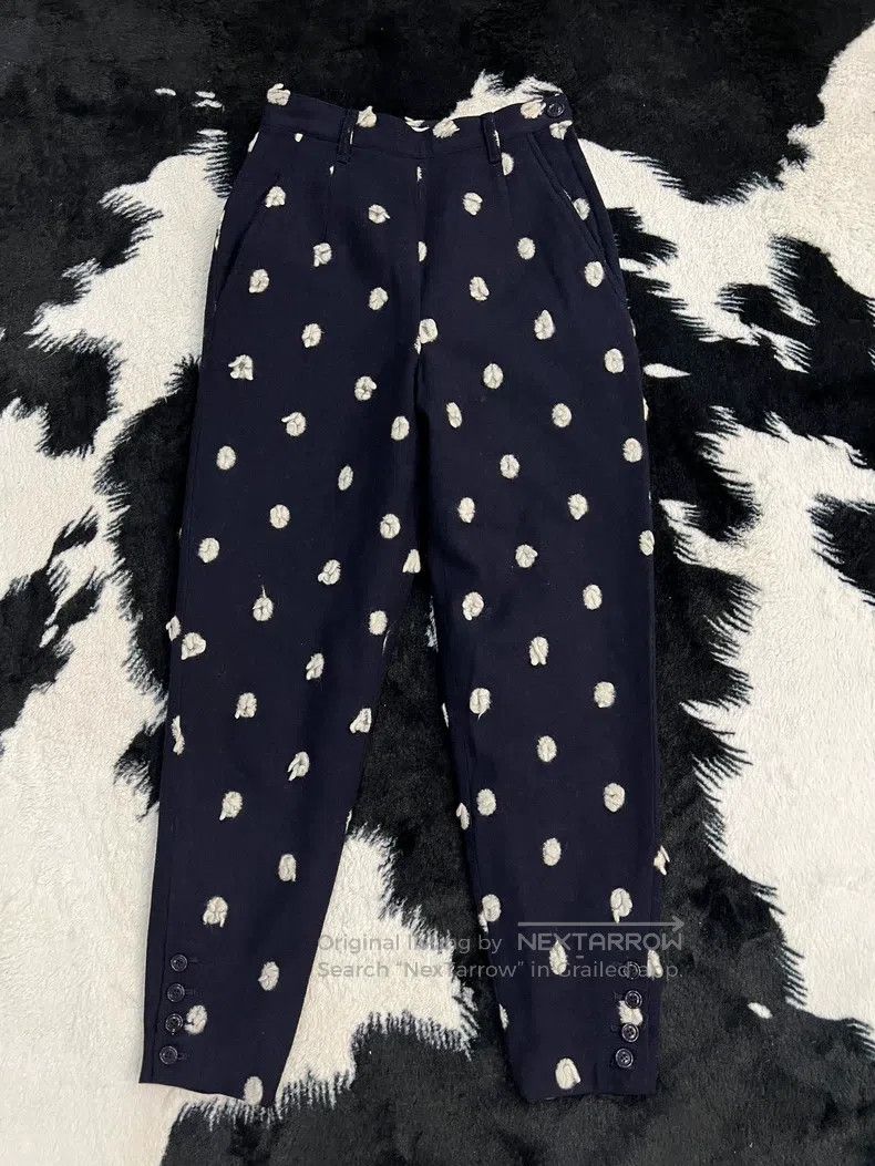 Issey Miyake Issey Miyake Wool Terry Polka Dot Carrot Pants Size 25" / US 0 / IT 36 - 2 Thumbnail