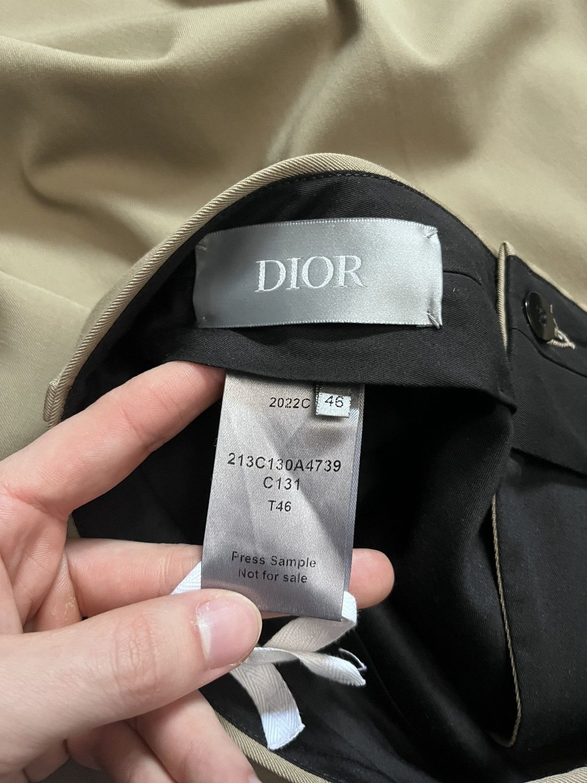 Dior Dior 2022 runway beige wool pants rare Size US 30 / EU 46 - 11 Thumbnail