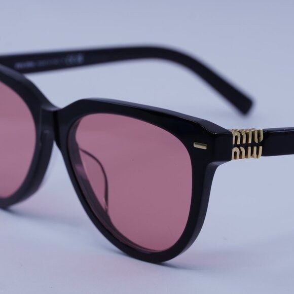 Miu Miu Miu Miu MU12ZSF 16K1D0 Sunglasses Black Aviator Frame Size ONE SIZE - 9 Thumbnail