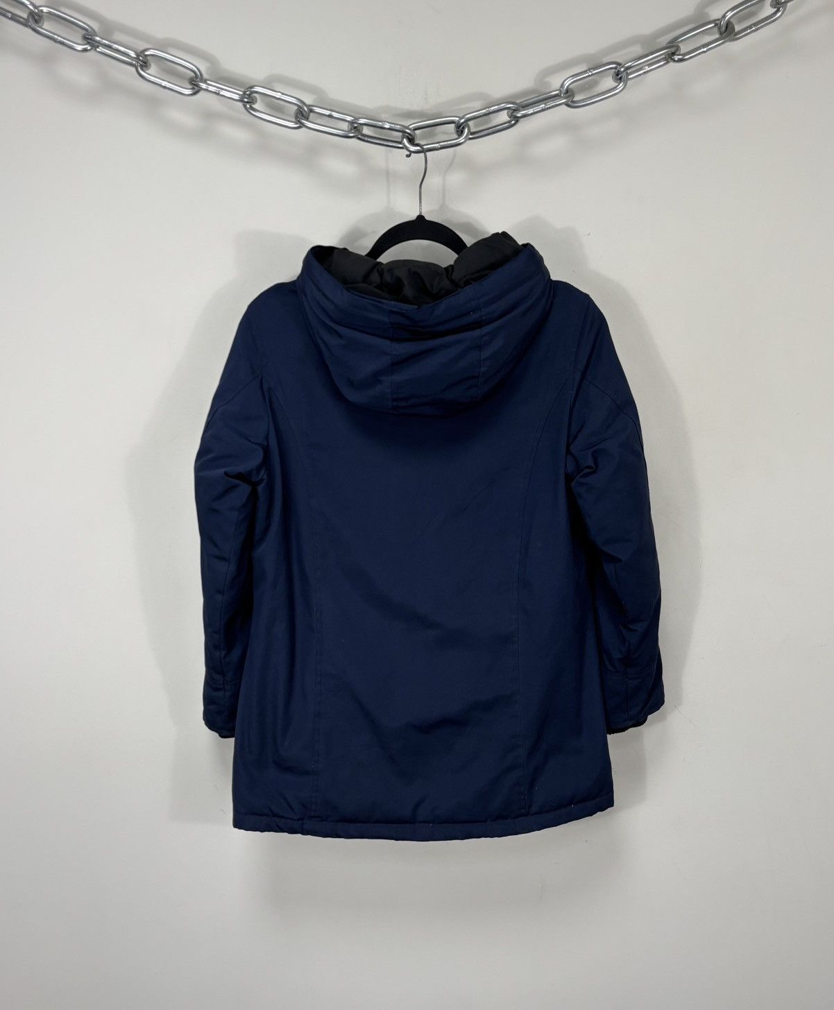 Woolrich Woolen Mills Woolrich Women’s Blue Hooded Down Puffer Jacket Parka Coat Size XS / US 0-2 / IT 36-38 - 3 Thumbnail