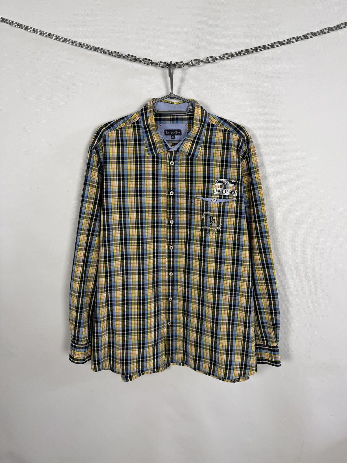 Paul Smith Paul Smith Long Sleeve Shirt Button Up Rules of Golf Size XL Size US XL / EU 56 / 4 - 1 Thumbnail