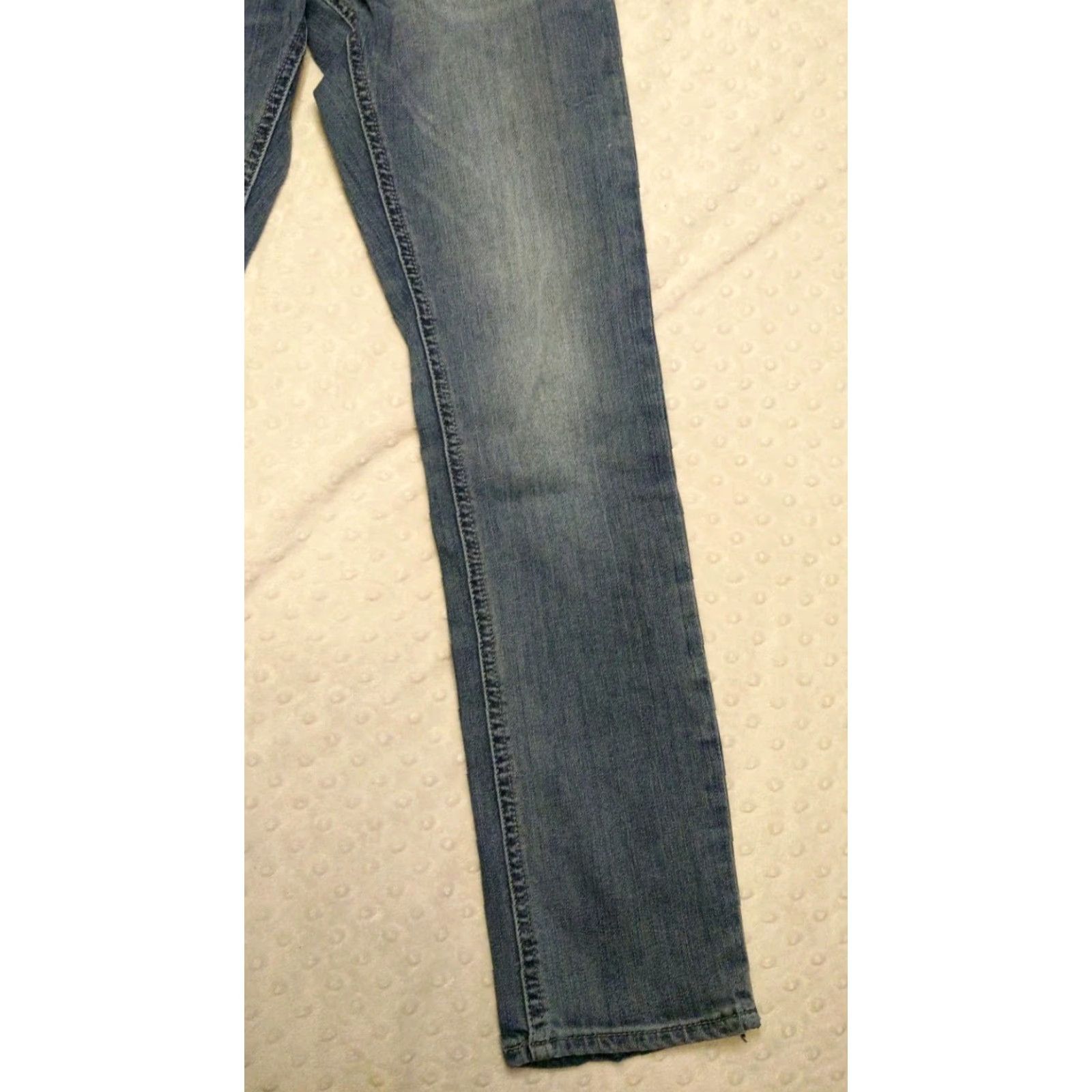 Express Express Alec Jeans Mens 29x30 Blue Cotton Denim Skinny 5-Pocket Zipper Button Size US 29 - 2 Thumbnail