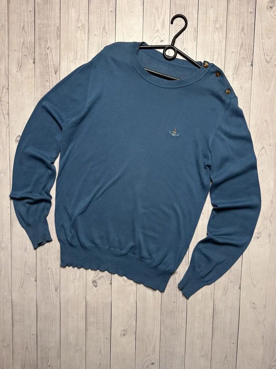 Vivienne Westwood Vintage Vivienne Westwood blue sweater size XL logo Size US XL / EU 56 / 4 - 2 Thumbnail