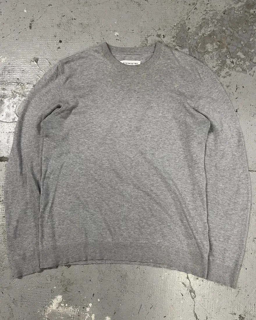 2000s Maison Martin Margiela Grey Signature Minimalist Sweater