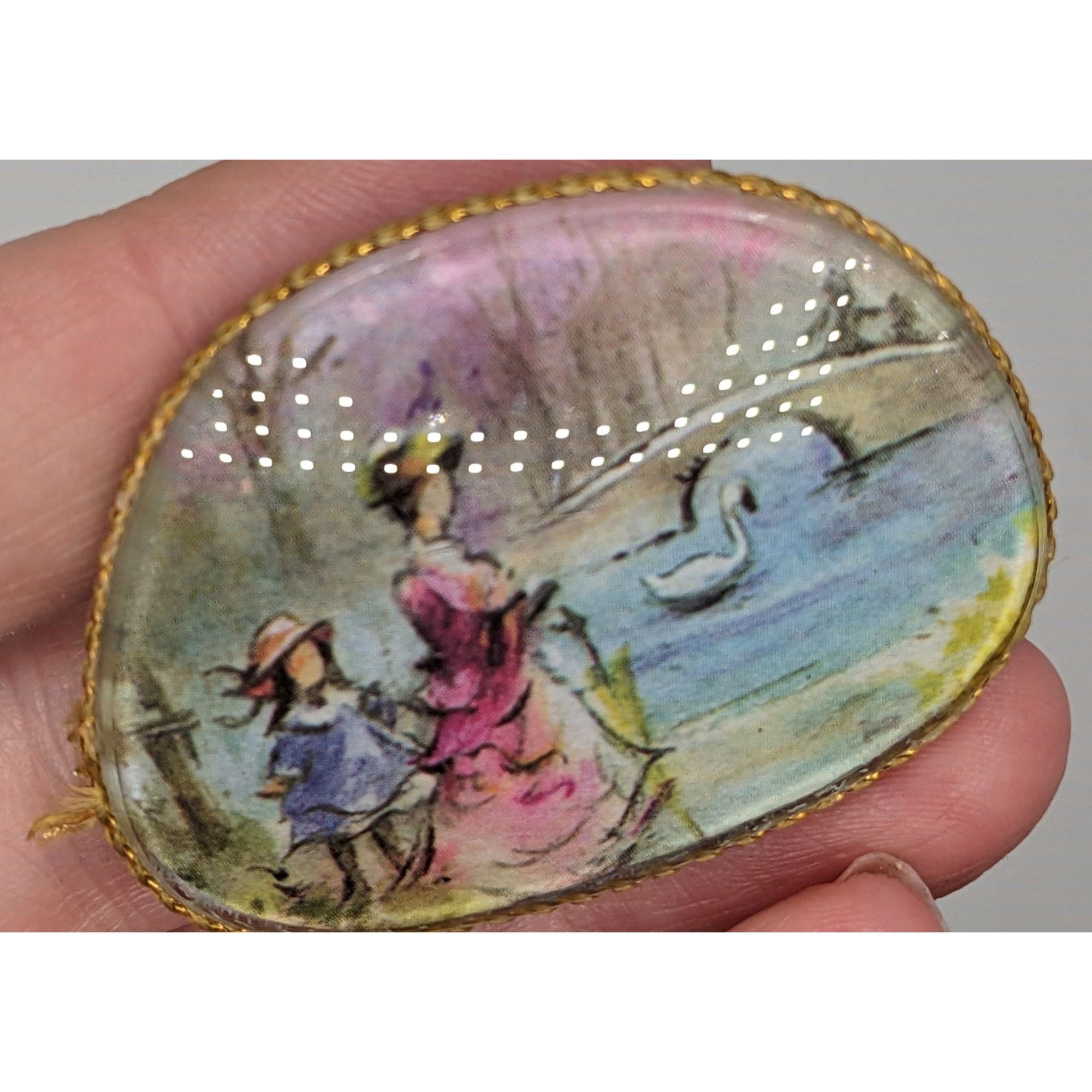 Handmade Handmade Victorian Style Upcycled Glasses Lens Brooch With P Size ONE SIZE - 5 Thumbnail