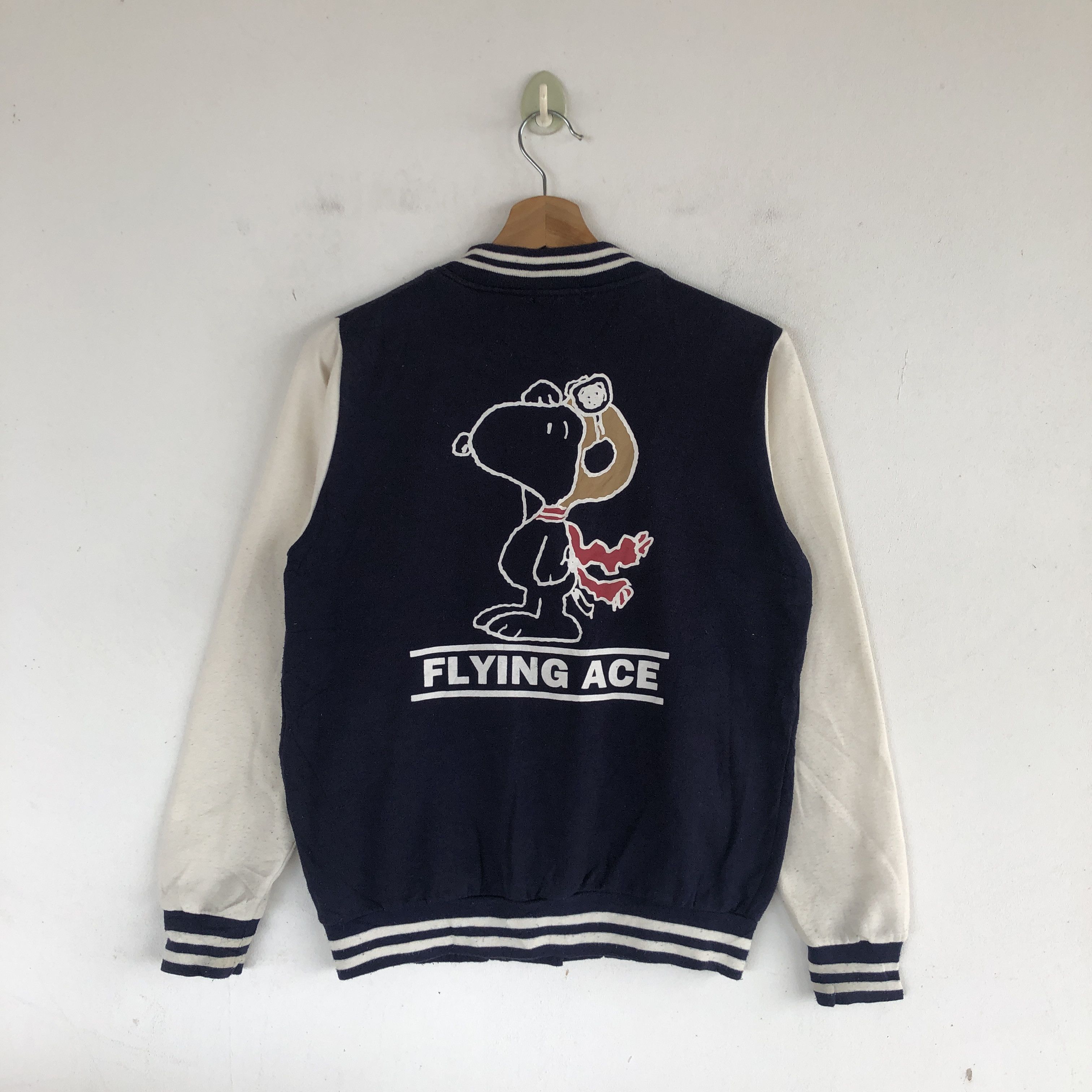 Japanese Brand × Vintage Vintage Y2K Peanut Flying Ace Varsity Sweater Sweatshirt Size XS / US 0-2 / IT 36-38 - 2 Thumbnail