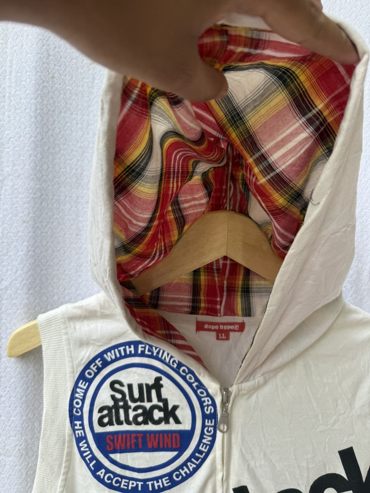 Share Spirit Homme Dope hyper japanese surf poem vest zip hoodie Size US L / EU 52-54 / 3 - 5 Thumbnail