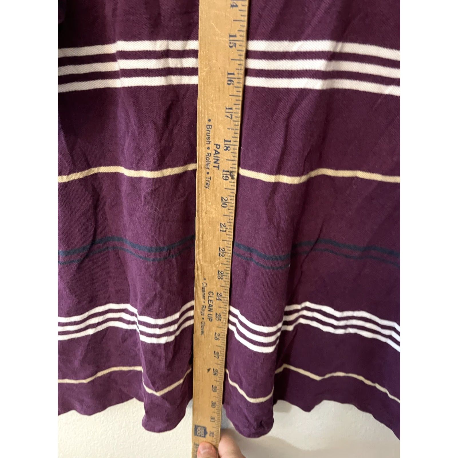 Izod VINTAGE IZOD Polo Shirt Golf Mens Size XL Purple Striped Cotton Regular Size US XL / EU 56 / 4 - 4 Thumbnail