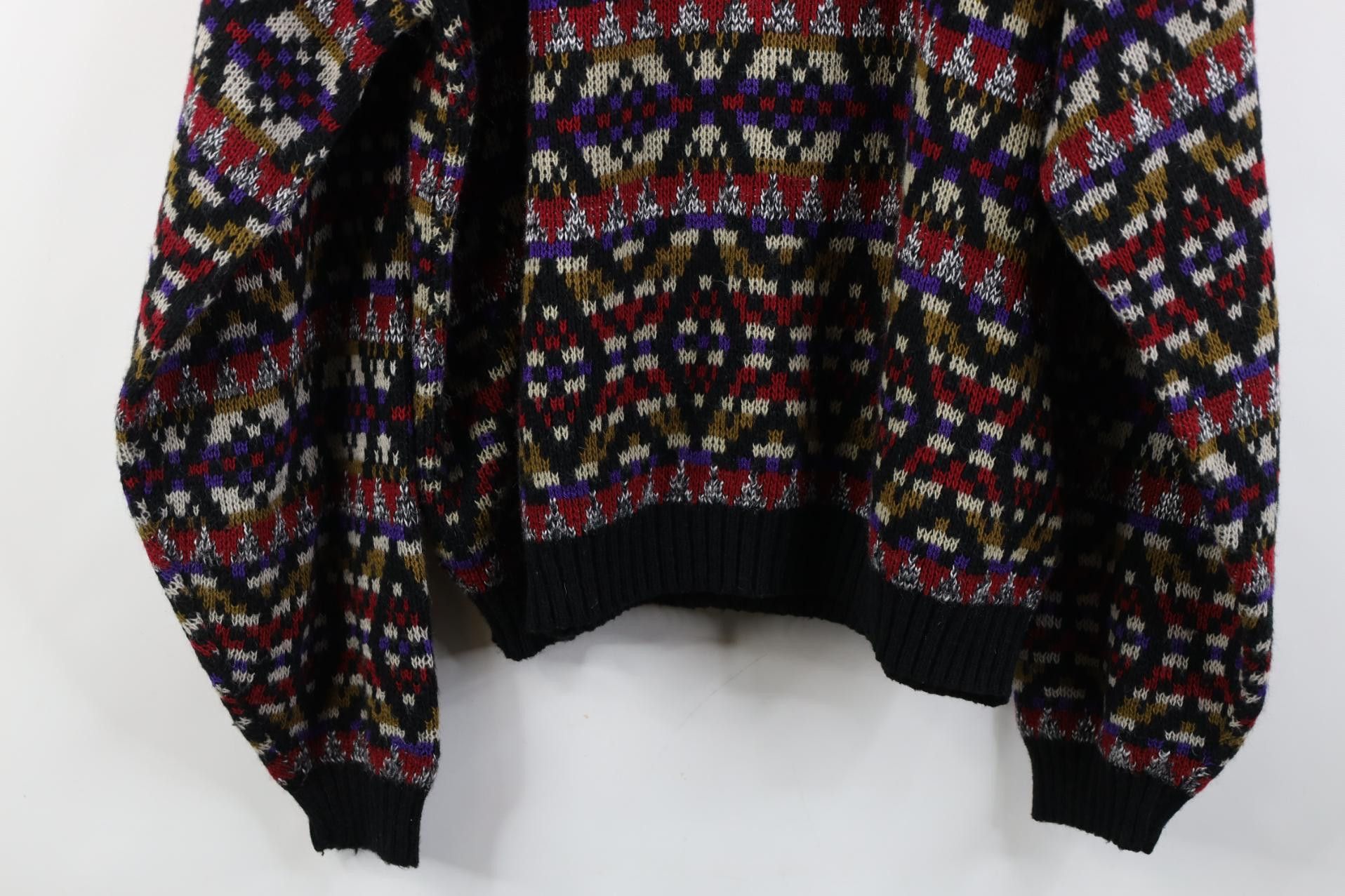 Vintage Vintage 90s Streetwear Fair Isle Knit Crewneck Sweater USA Size L / US 10 / IT 46 - 10 Thumbnail