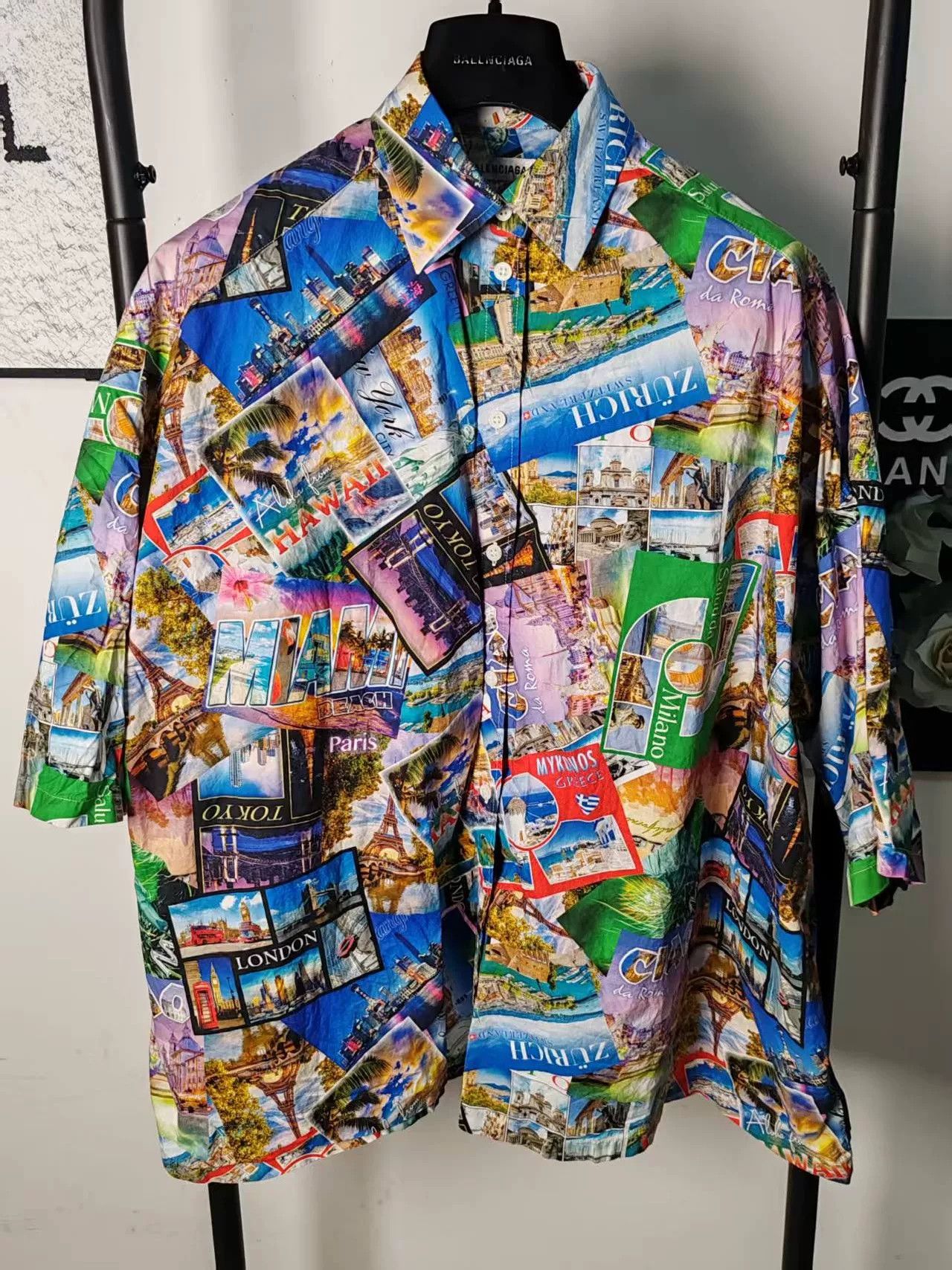 Balenciaga Balenciaga Colorful Short Sleeve Shirt Size US M / EU 48-50 / 2 - 1 Thumbnail