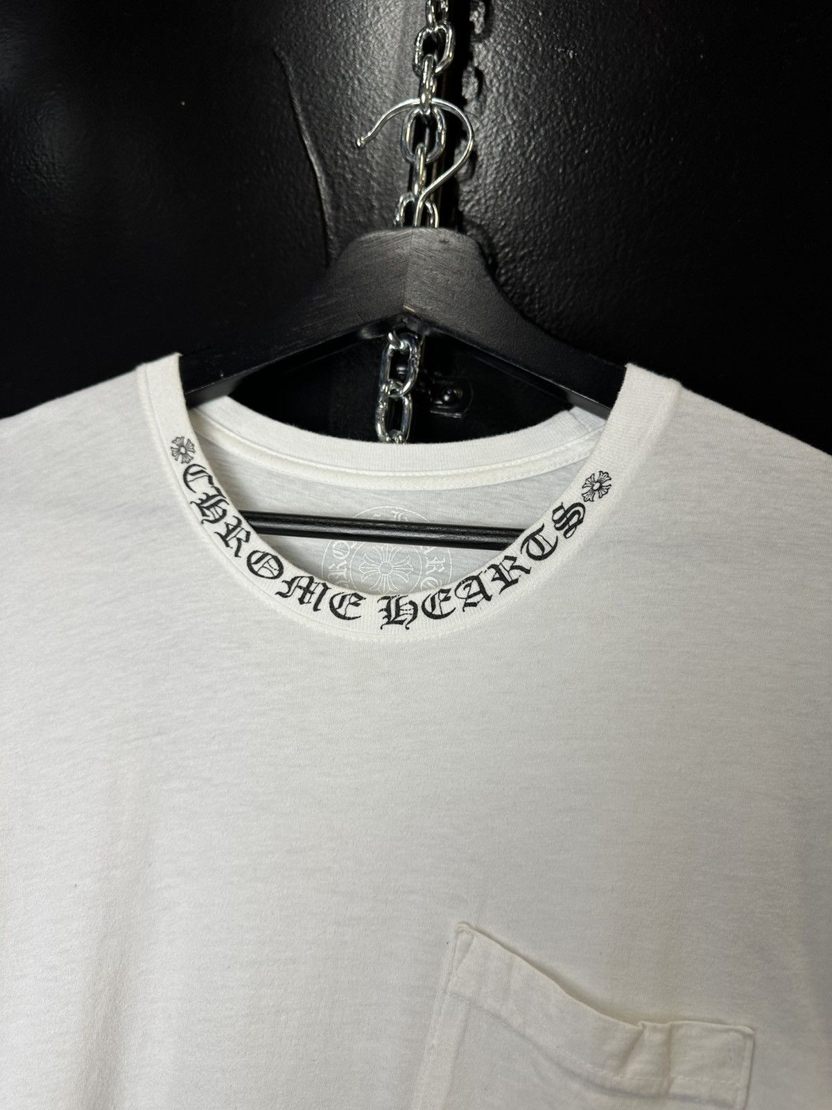 Chrome Hearts Chrome Hearts Neck Script Pocket Tee Size US M / EU 48-50 / 2 - 3 Thumbnail