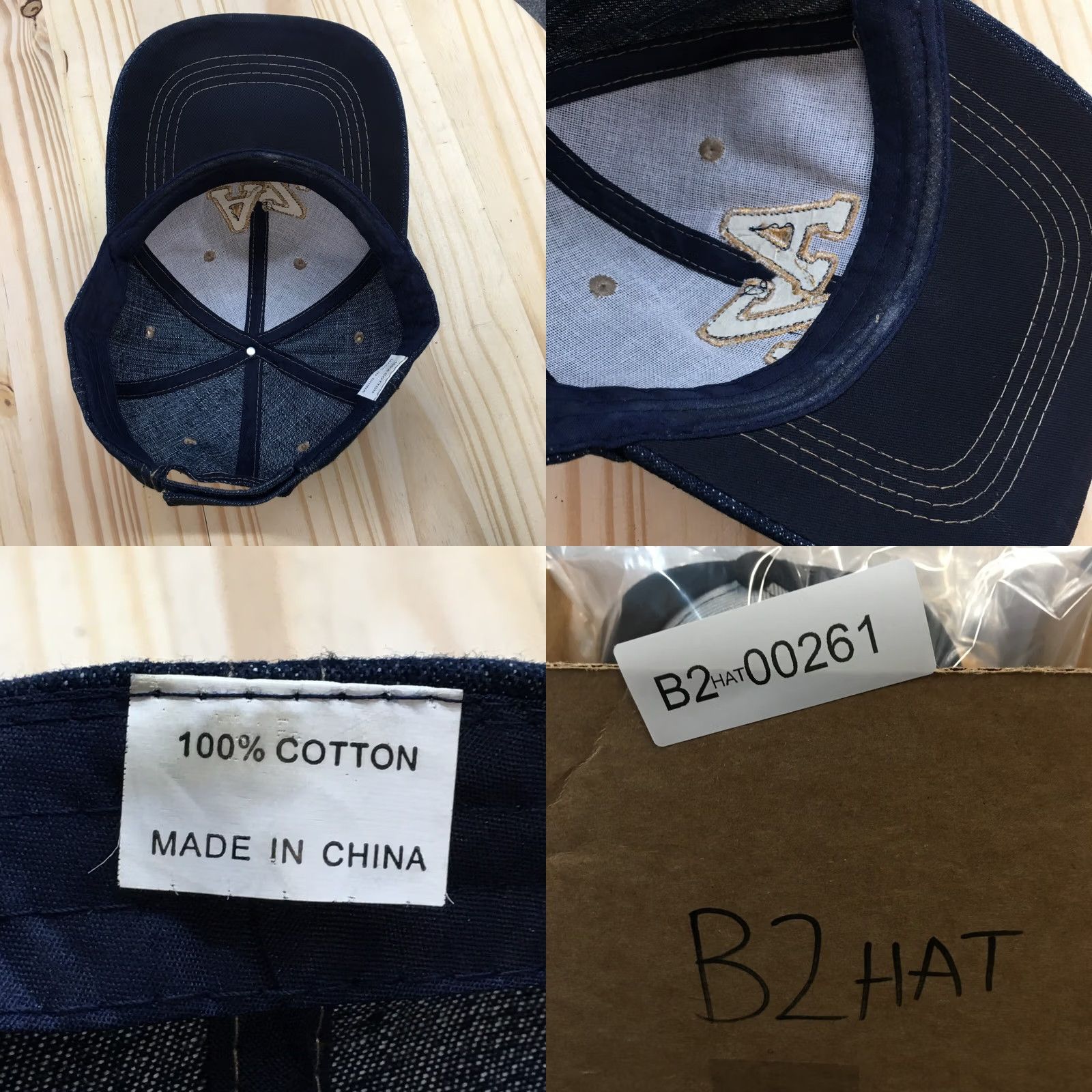 Vintage Arizona Blue OS Adjustable Curved Brim Embroidered Logo Baseball Cap Men Size ONE SIZE - 8 Thumbnail