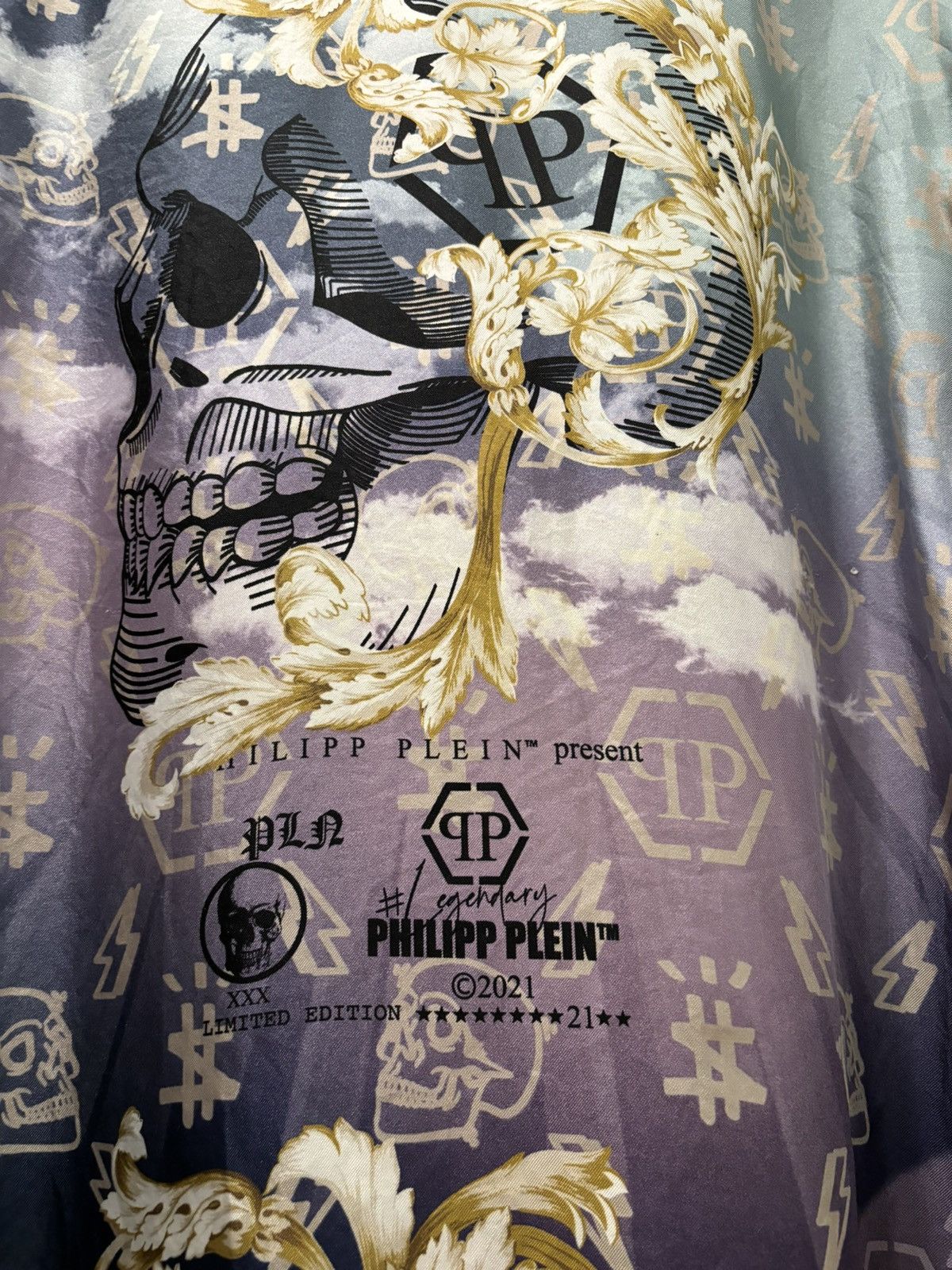 Philipp Plein Silk Shirt Dandy LS New Baroque Size US L / EU 52-54 / 3 - 9 Thumbnail