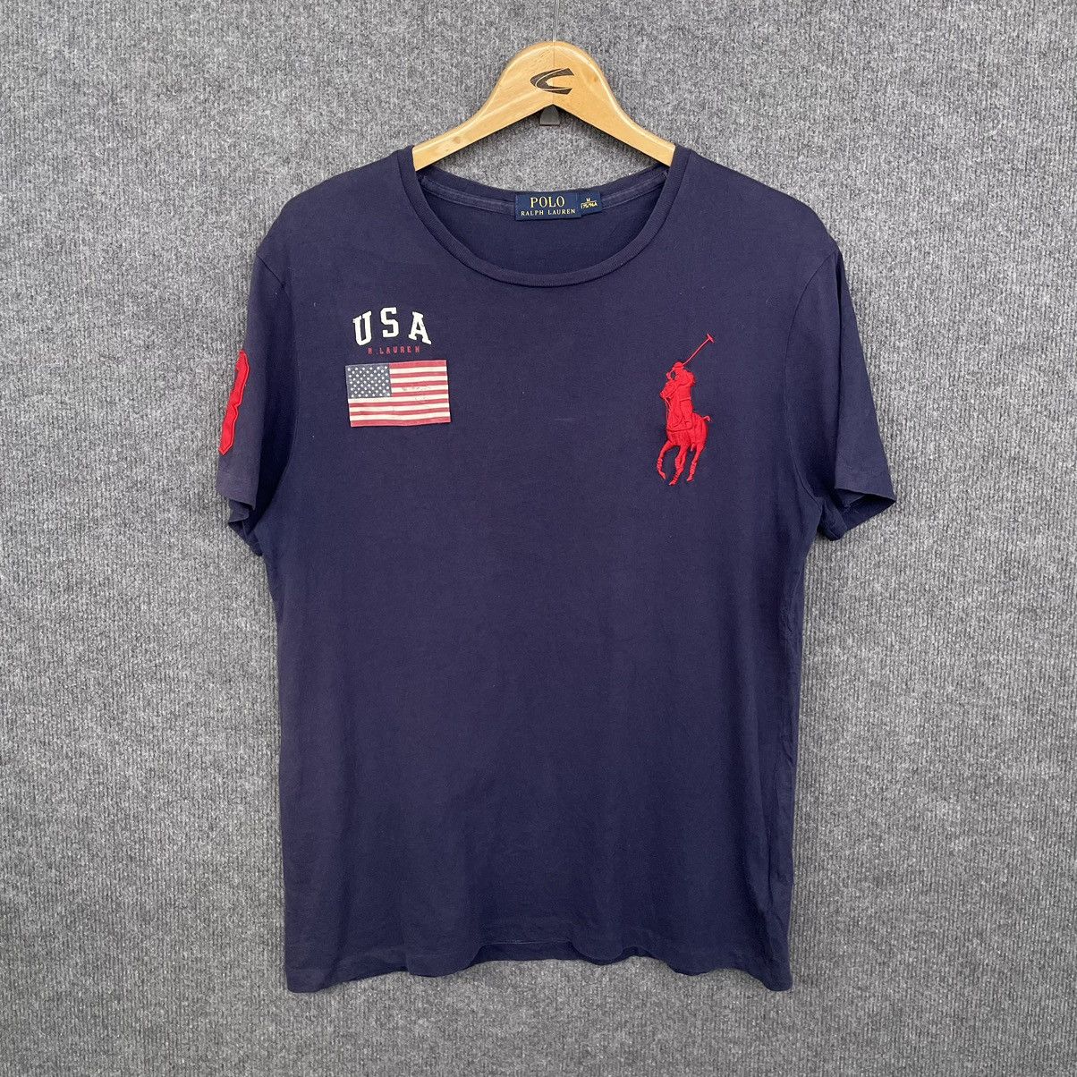 Polo Ralph Lauren Polo RL Big Pony USA Flag T Shirt Size US M / EU 48-50 / 2 - 1 Thumbnail