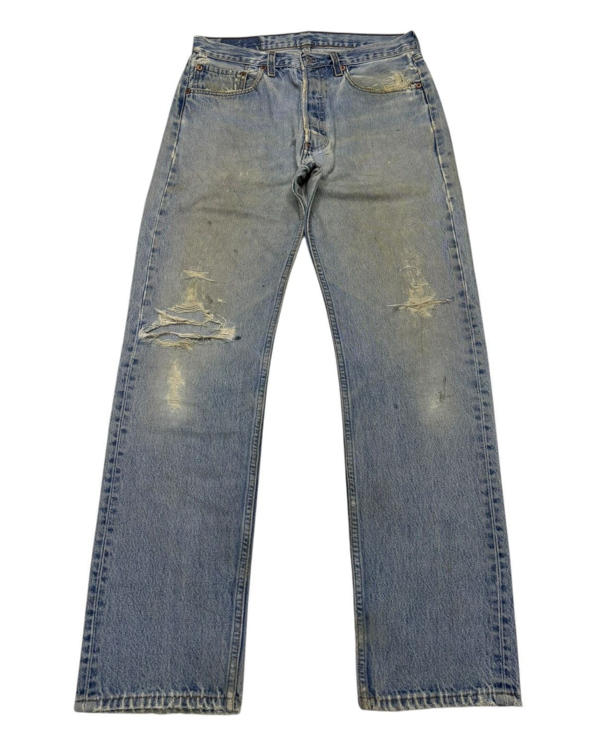 Levi's Vintage LEVIS 501 Kurt Cobain Distressed Denim Jeans Style Size US 31 - 9 Thumbnail