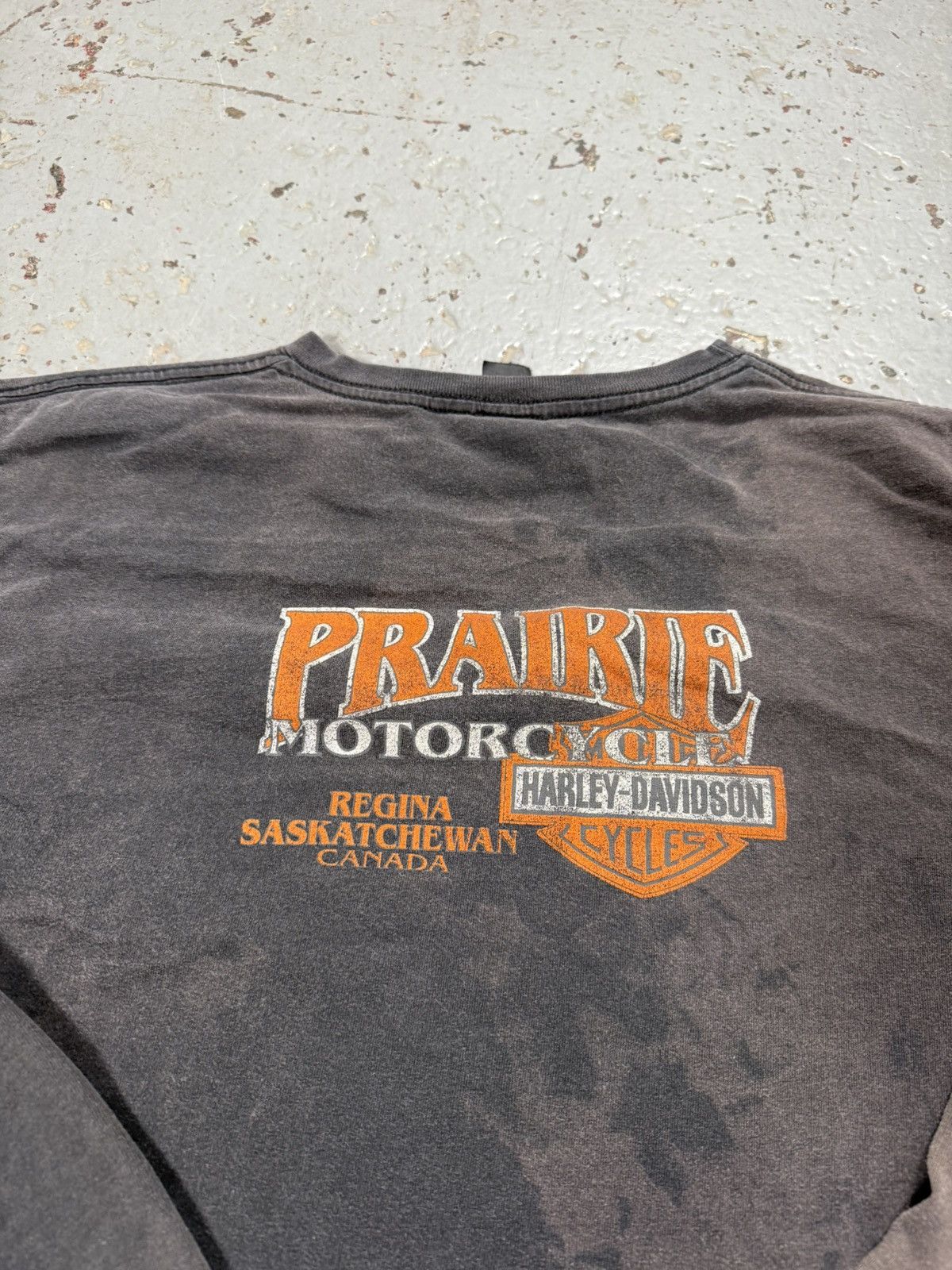 Harley Davidson Vintage Harley Davidson Faded Longsleeve Flame Tee Size US L / EU 52-54 / 3 - 6 Thumbnail