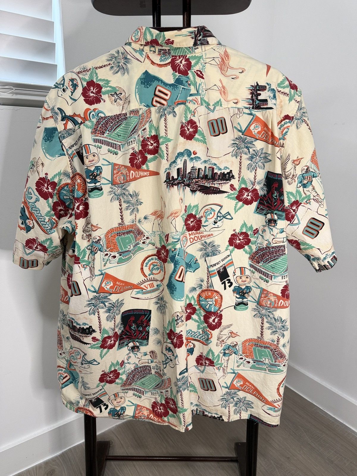 Reyn Spooner Vintage Reyn Spooner NFL Miami Dolphins Team Button Down Size US XXL / EU 58 / 5 - 2 Thumbnail