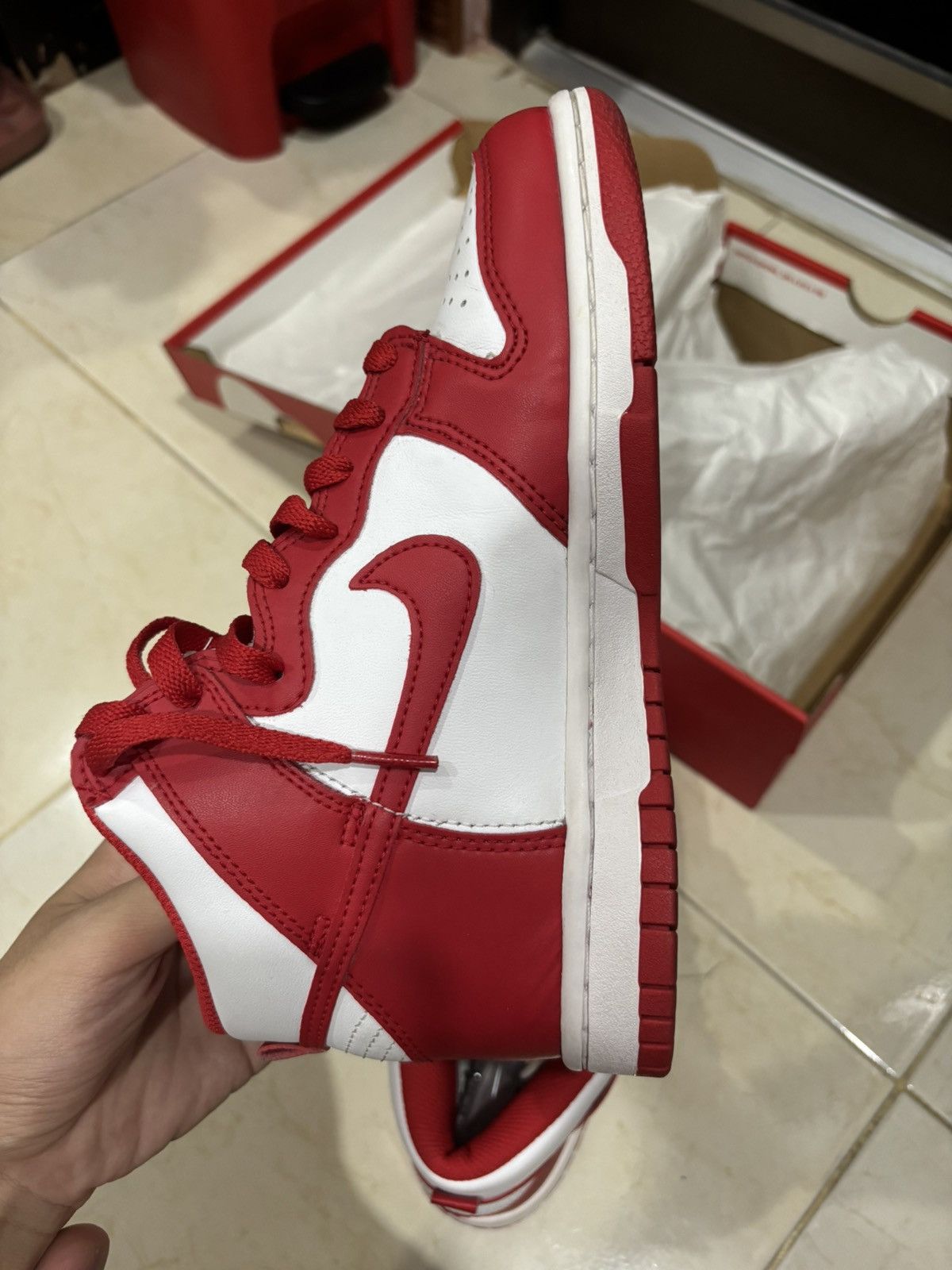 Nike × Other Nike Dunk High University Red Size US 4.5 / IT 34.5 - 6 Thumbnail