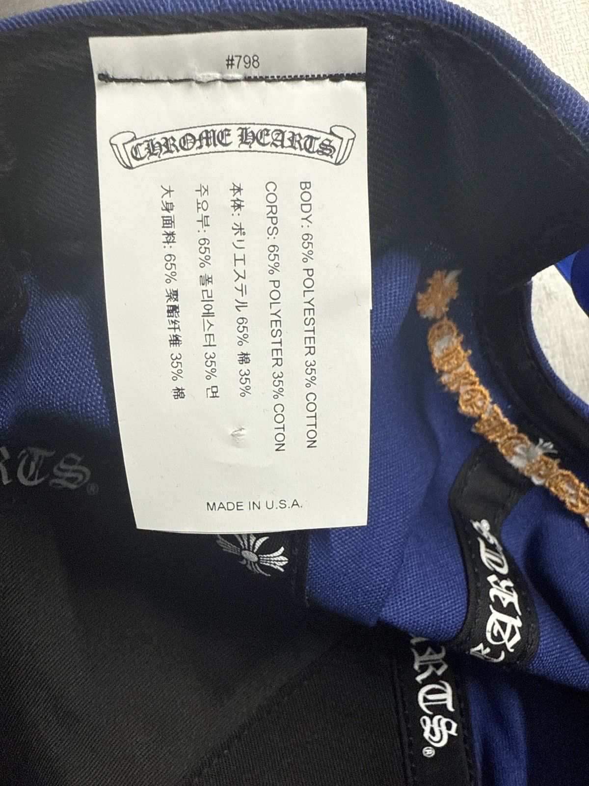 Chrome Hearts CHROME HEARTS LETTER HAT BLUE ORANGE Size ONE SIZE - 8 Thumbnail
