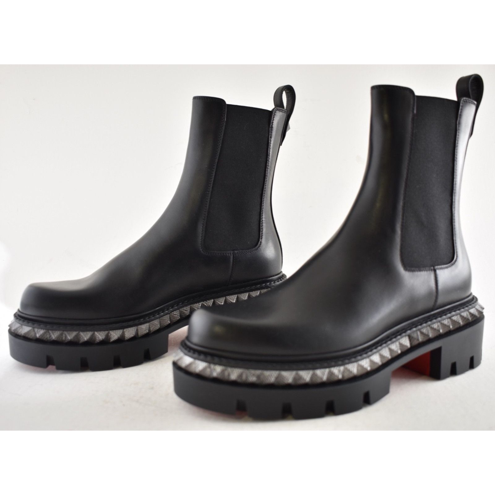 Christian Louboutin Christian Louboutin Black Calf Chelsea Lug Ankle Boot 39 Size US 8 / IT 38 - 17 Thumbnail