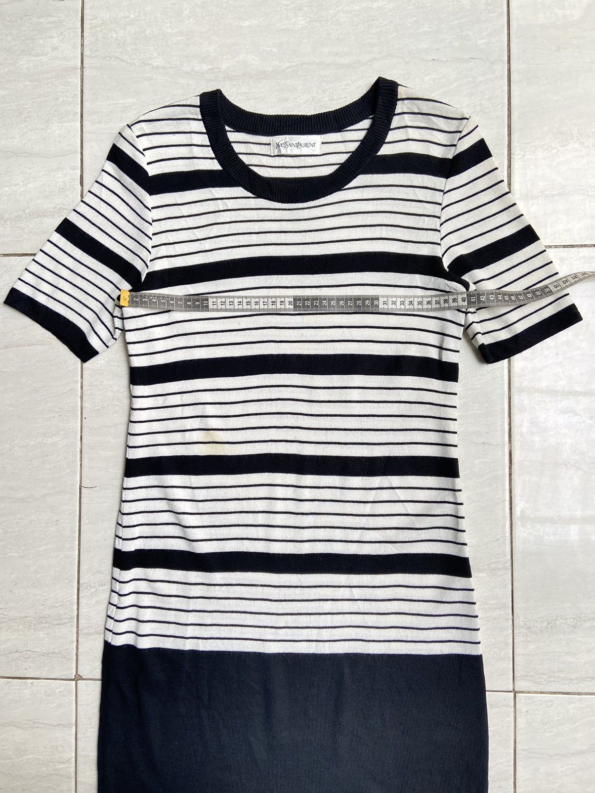 Yves Saint Laurent Yves Saint Laurent Striped Midi Dress Size XXS / US 00 / IT 34 - 3 Thumbnail