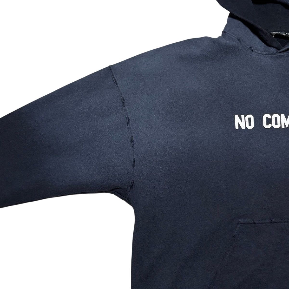 Balenciaga SPRING 22 BALENCIAGA BY DEMNA NO COMMENT DISTRESSED HOODIE 2 Size US M / EU 48-50 / 2 - 9 Thumbnail