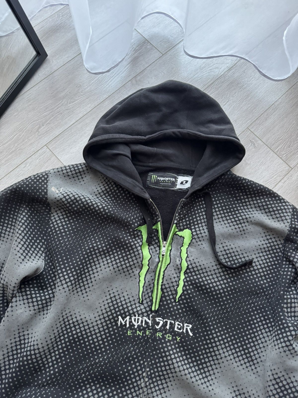 Fox Racing Rare FOX RACING X MONSTER Distressed Zip hoodie Size US M / EU 48-50 / 2 - 2 Thumbnail