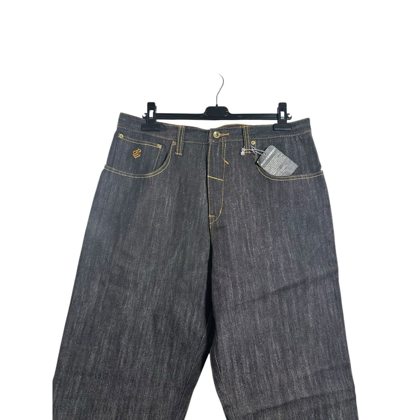 Rocawear Vintage Y2K Rocawear Jeans Mens Denim Baggy Hip Hop Black Wi Size US 36 / EU 52 - 2 Thumbnail