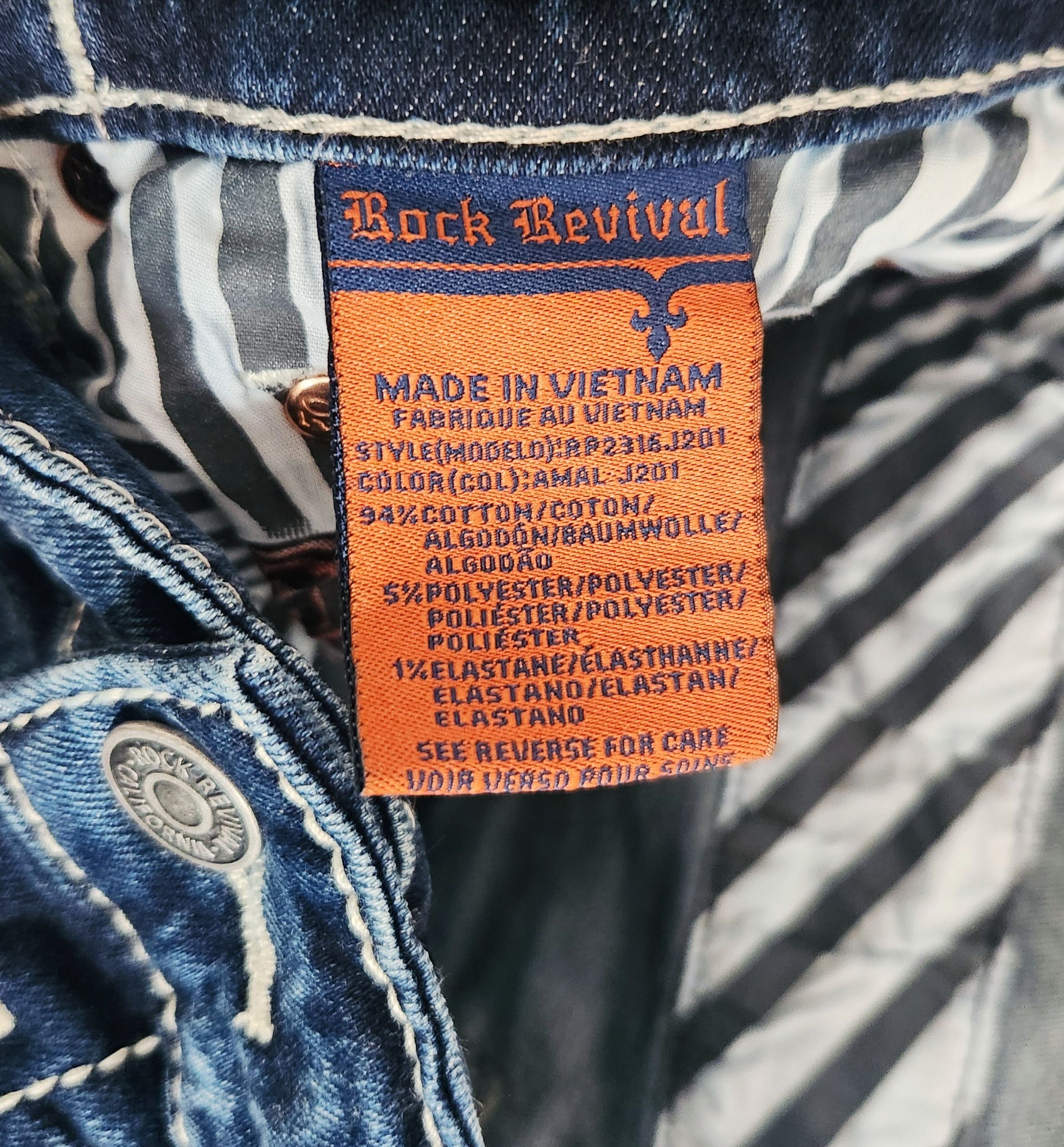 Rock Revival Rock Revival Amal Straight jeans Stretch Dark Wash $220 42 Size US 42 / EU 58 - 7 Thumbnail