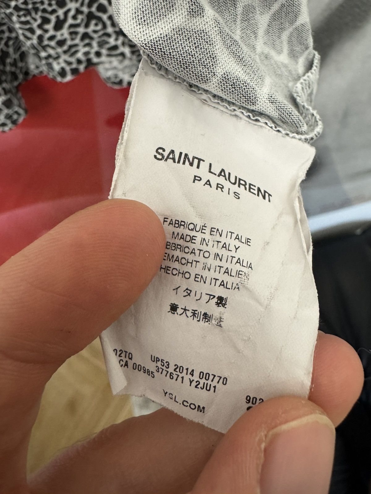 Saint Laurent Paris Saint Laurent Paris Hedi Slimane 2014 Tee Rare Print Leopard Size US S / EU 44-46 / 1 - 4 Thumbnail