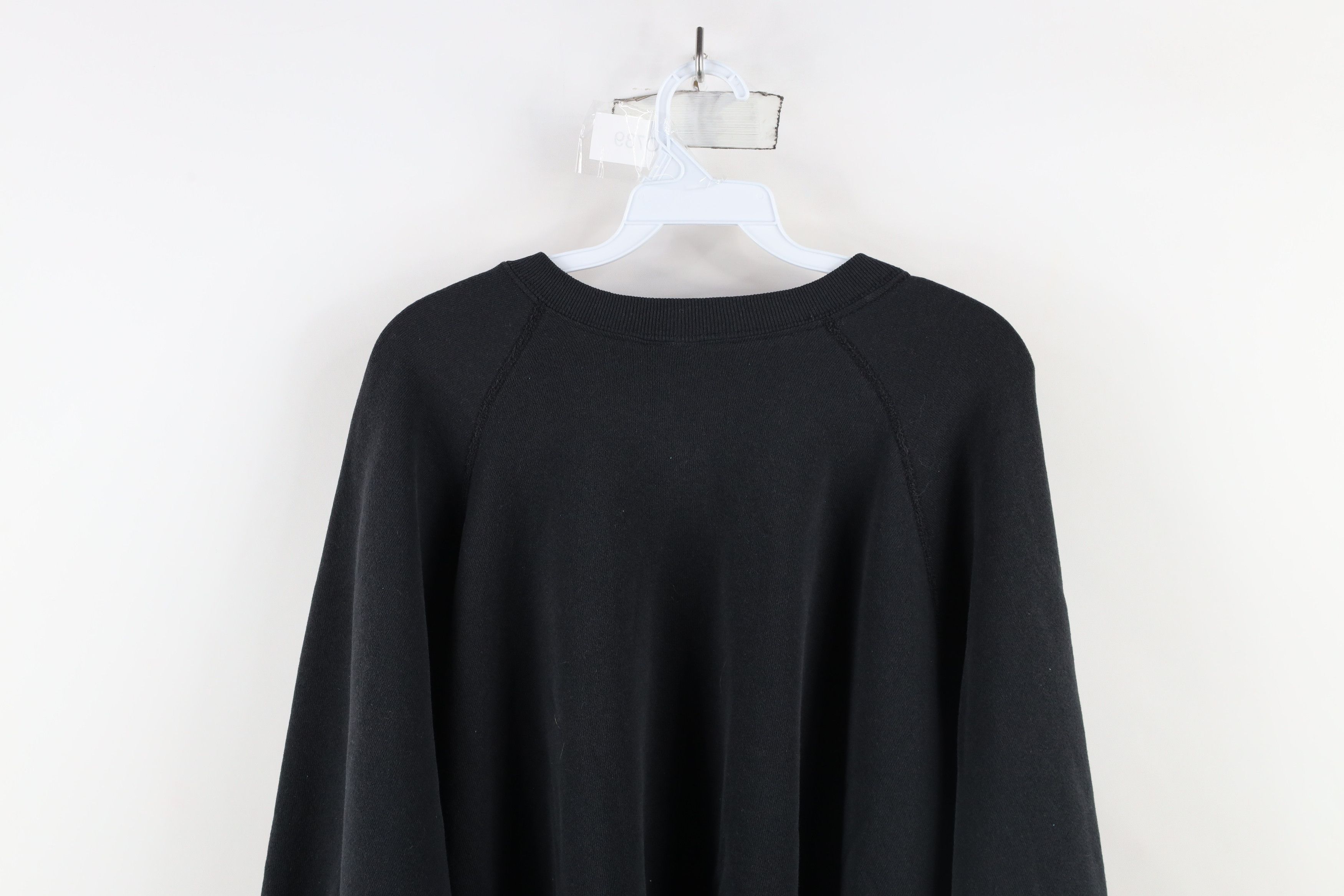 Vintage Vintage 90s Streetwear Blank Crewneck Sweatshirt Black USA Size US XXL / EU 58 / 5 - 10 Thumbnail