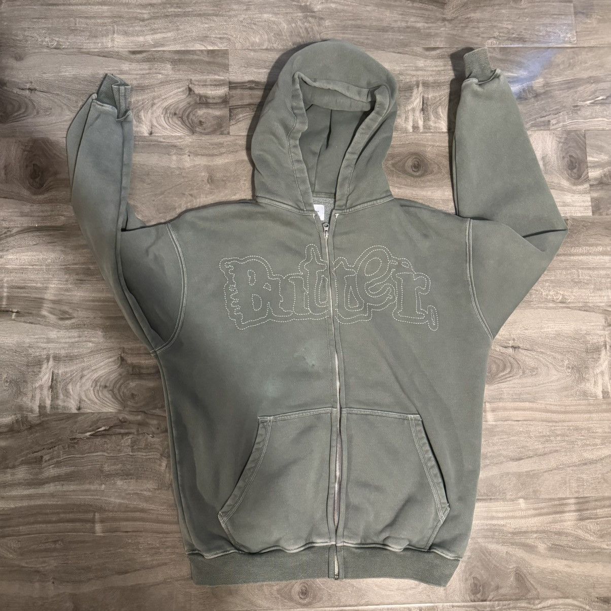Butter Goods Butter Goods Green Washed Zip Up Size US M / EU 48-50 / 2 - 1 Thumbnail