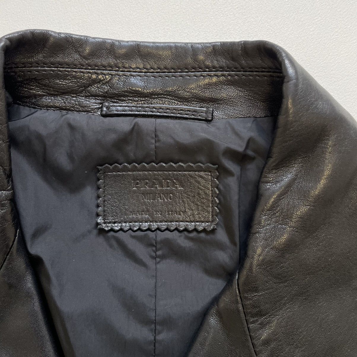 Prada A/W 06 Black Leather Overcoat Size US M / EU 48-50 / 2 - 6 Thumbnail
