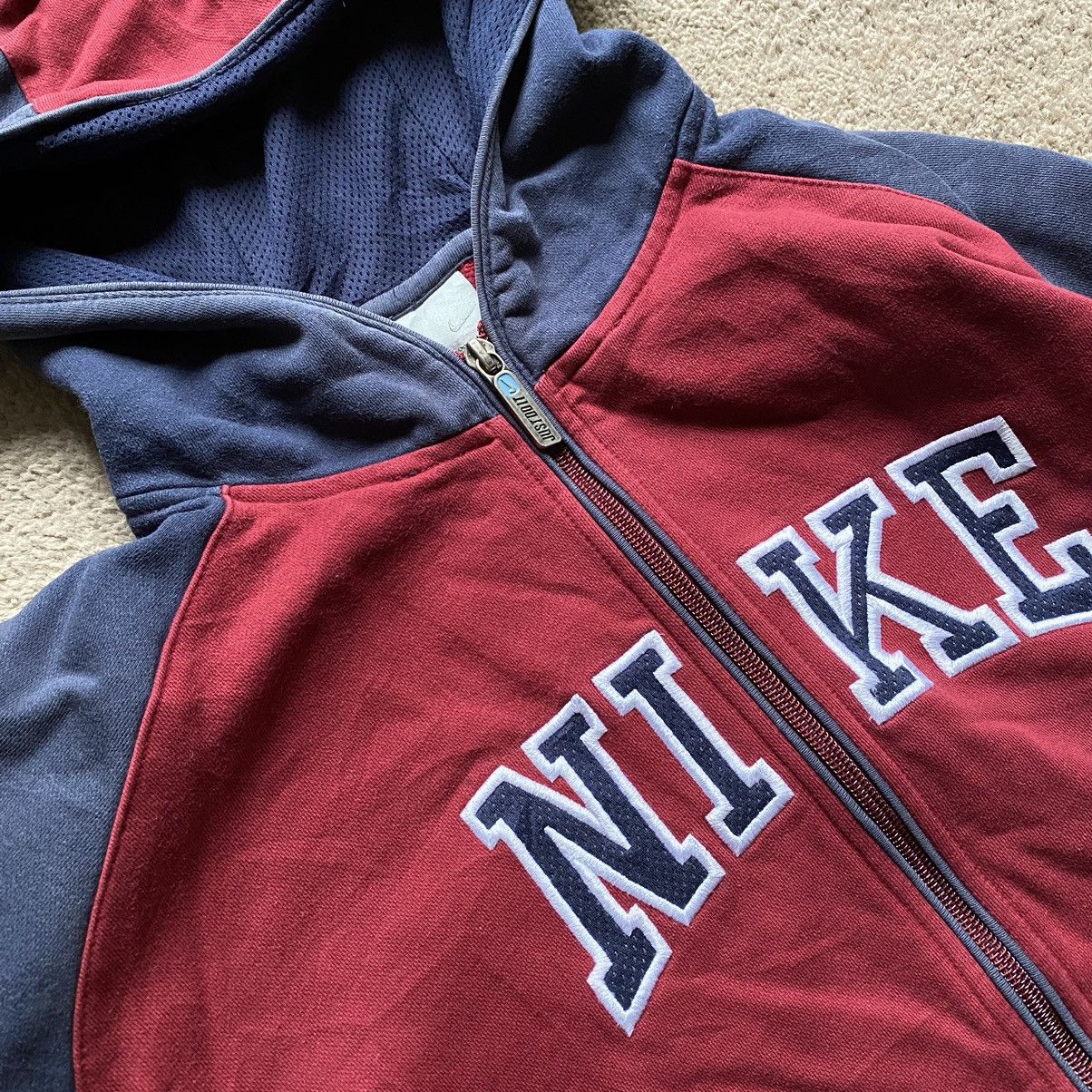 Nike Vintage 90s Zip Hoodie Nike Big Central Logo Streetwear y2k Size US L / EU 52-54 / 3 - 4 Thumbnail