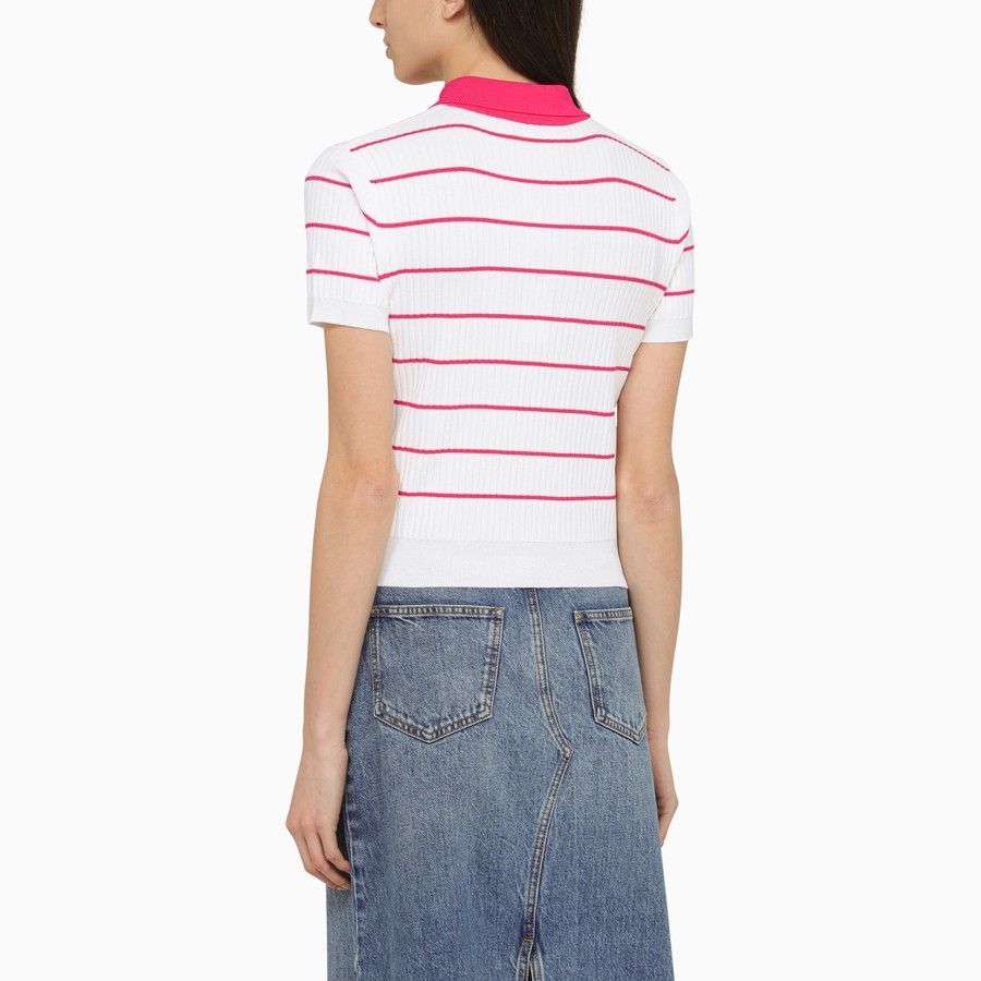Dsquared2 o1d2blof0824 Polo Shirts in White & Pink Size M / US 6-8 / IT 42-44 - 3 Thumbnail