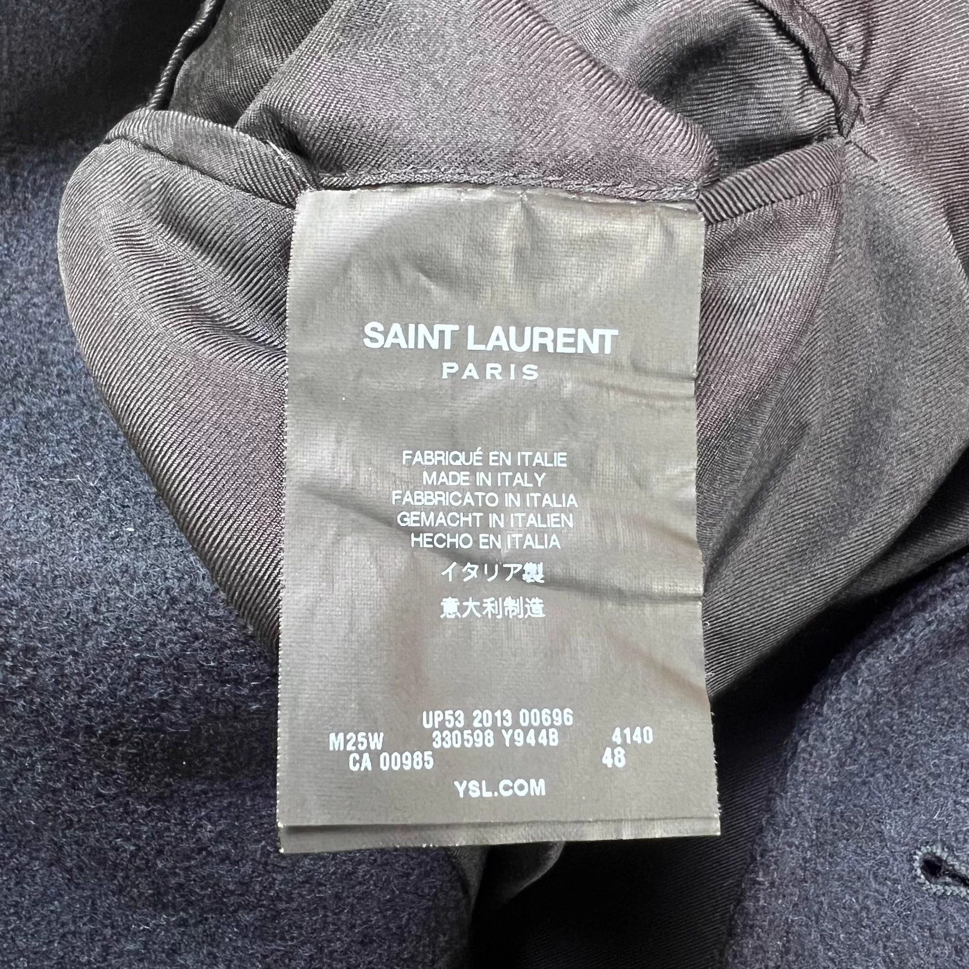Saint Laurent Paris Saint Laurent SLP 13fw navy gold anchor buttons overcoat 48 Size US M / EU 48-50 / 2 - 4 Thumbnail
