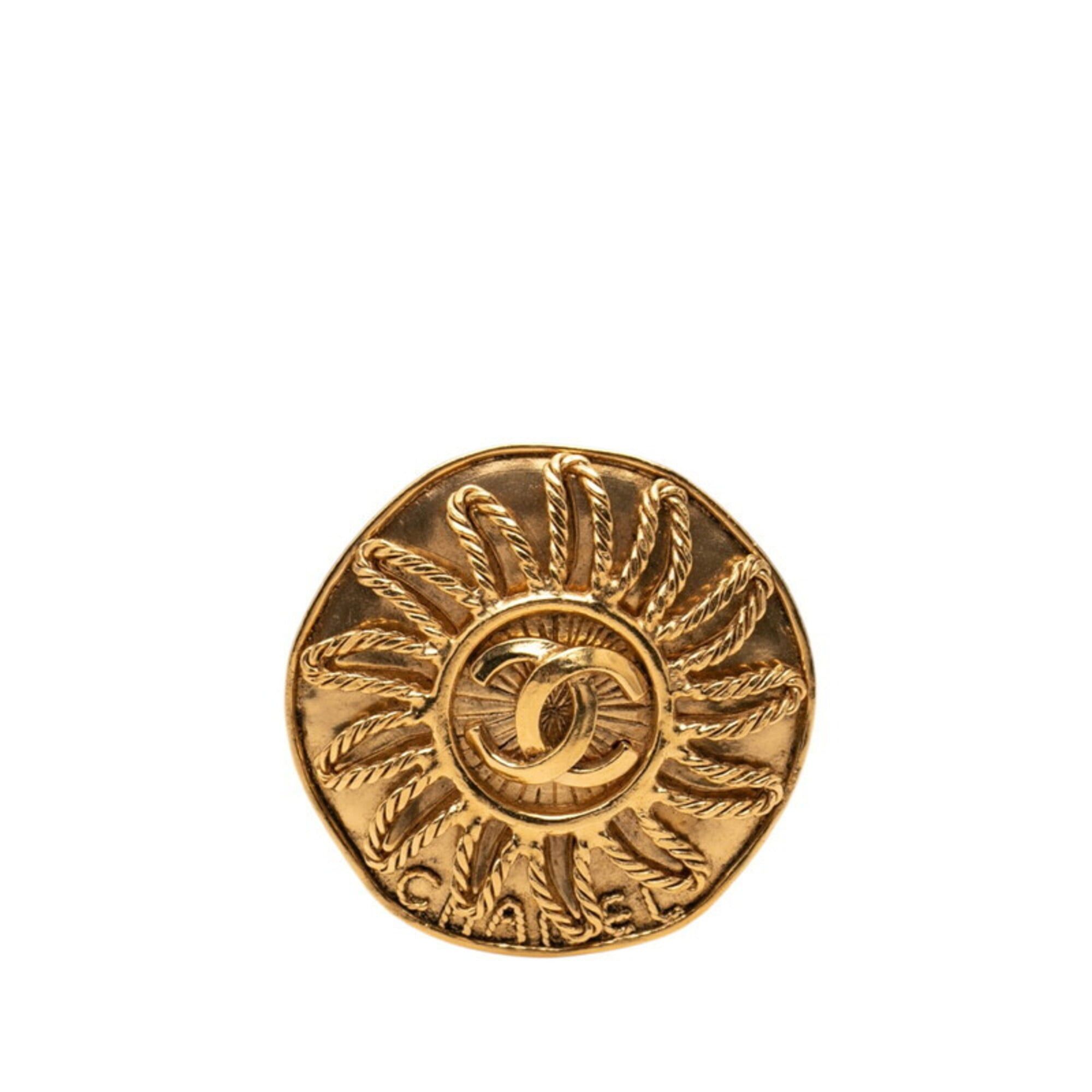 Chanel Chanel Coco Mark Logo Sun Vintage Brooch Gold Plated Women's CHANEL Size ONE SIZE - 1 Thumbnail