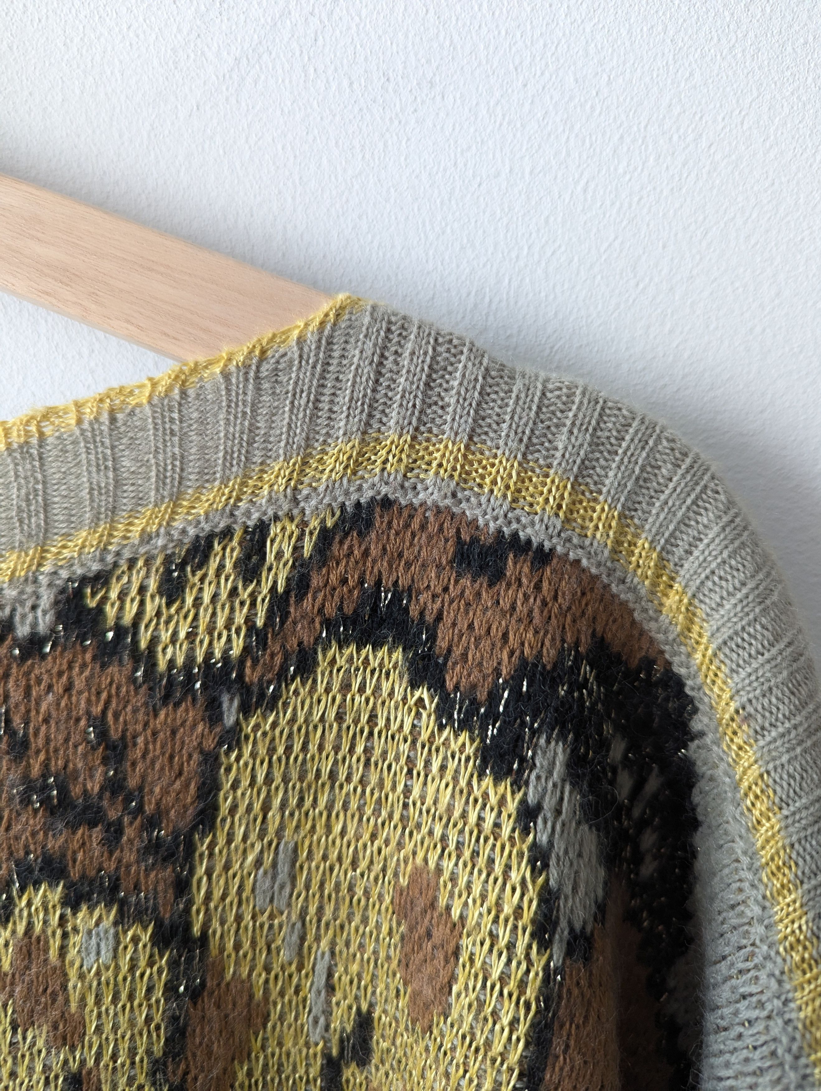 La Perla La Perla Vintage Wool Blend Long Sweater Beige Brown 80s Size L / US 10 / IT 46 - 12 Thumbnail