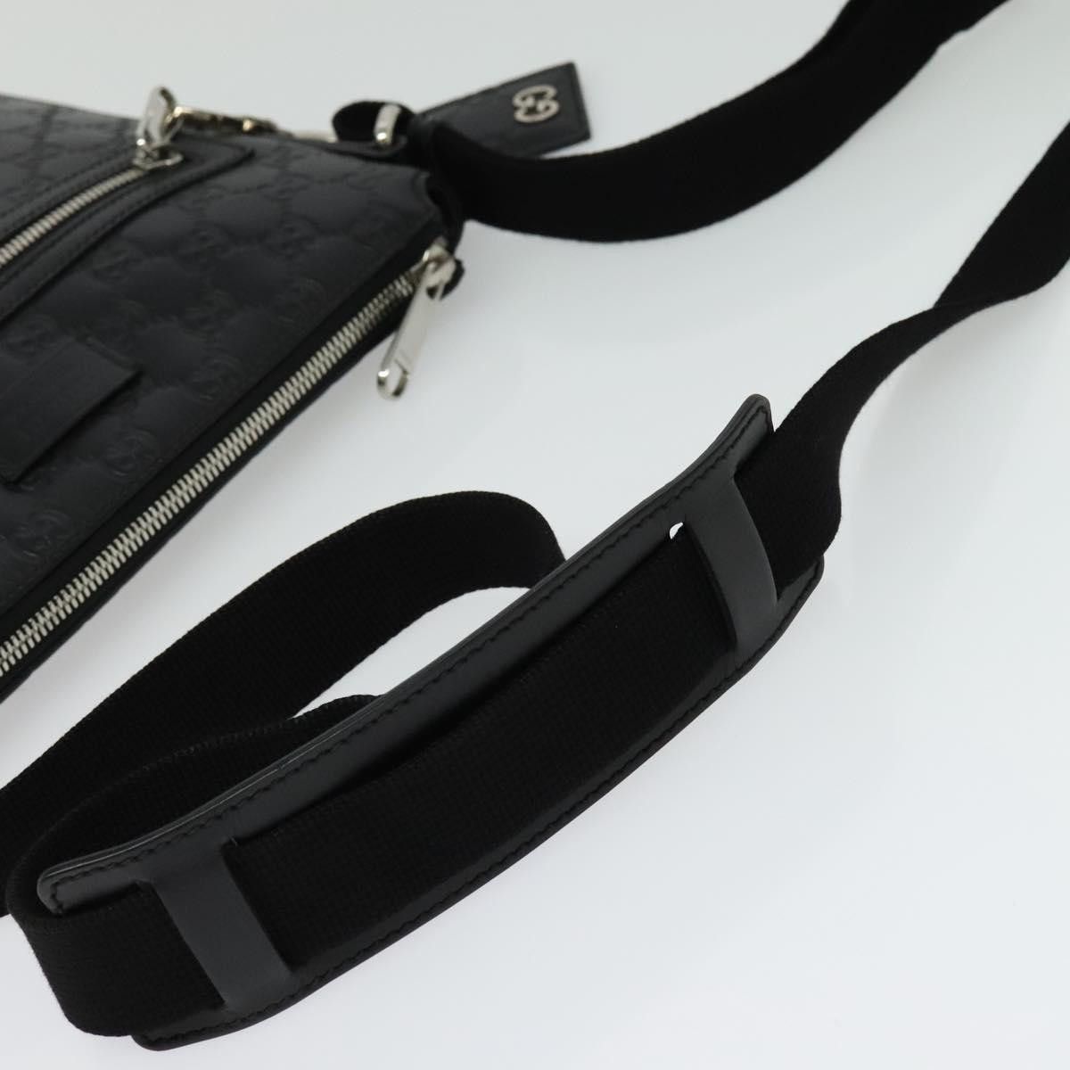 Gucci GUCCI GG Canvas Guccissima Shoulder Bag Leather Silver Black Size ONE SIZE - 7 Thumbnail
