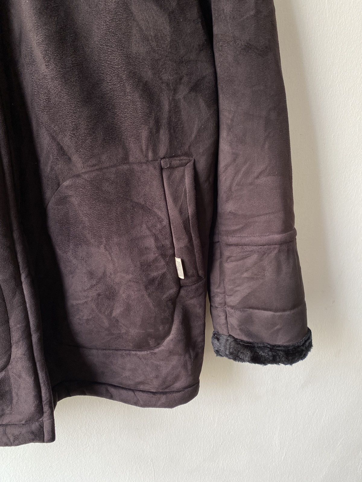 Japanese Brand × Kansai Yamamoto 1990s Kansai Yamamoto Homme Suede Leather Fur Lining Jacket Size US L / EU 52-54 / 3 - 7 Thumbnail
