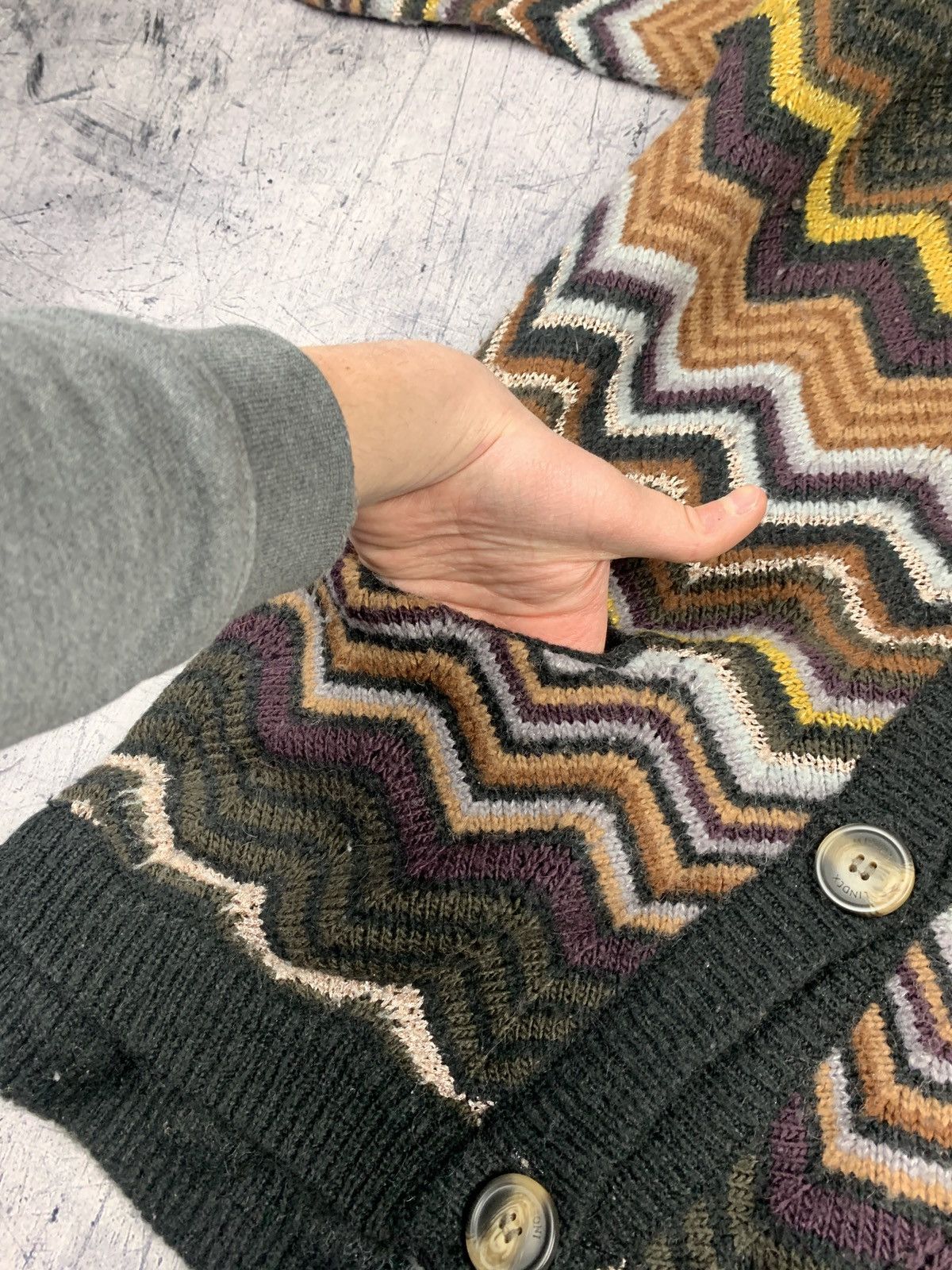 Missoni Missoni Lindex 3D Knit Cardigan Zig Zag Pattern Luxury Italy Size L / US 10 / IT 46 - 9 Thumbnail