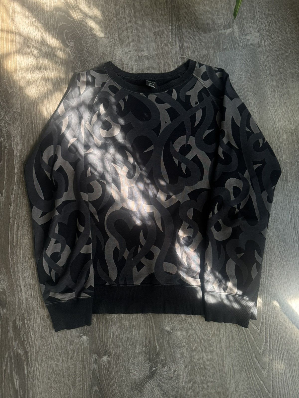 Number (N)ine Number Nine heart tribal hoodie | Grailed