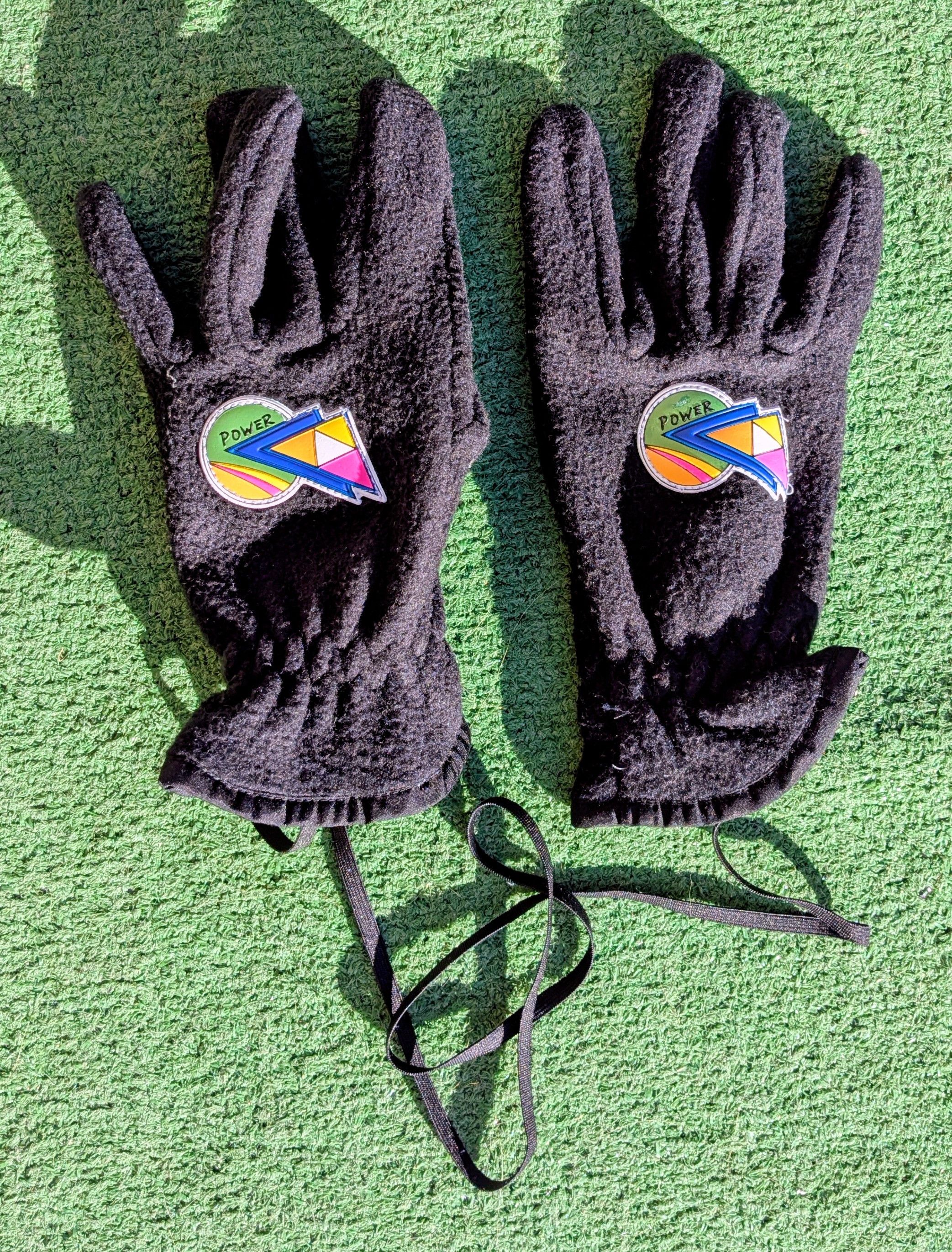 Other 1980's Power Graphic Logo Fleece Unisex Soft Gloves Pair GUC Size ONE SIZE - 1 Thumbnail