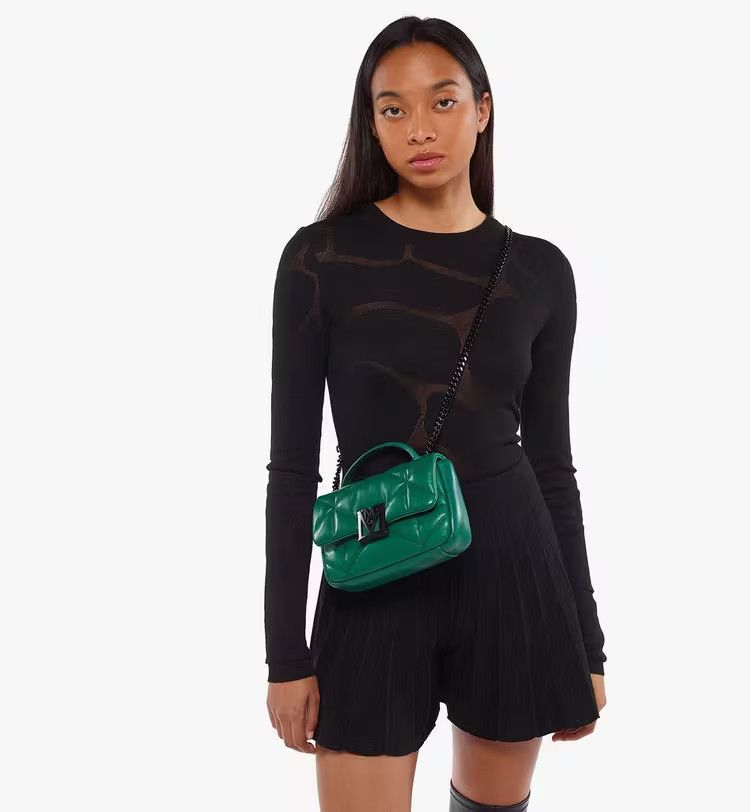MCM o1mt1gz0426 Size: OS / Travia Mini Satchel Bag in Green Size ONE SIZE - 2 Thumbnail