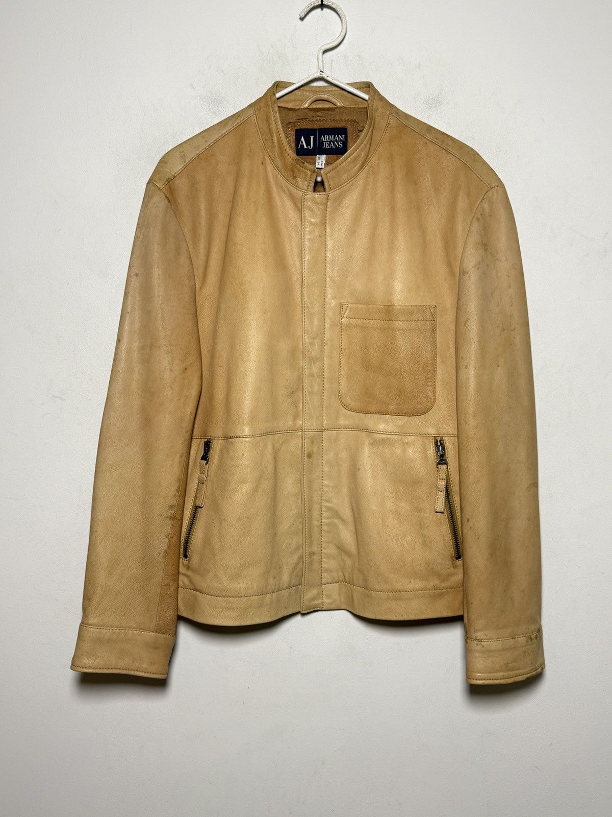 Giorgio Armani Armani Jeans y2k leather jacket Size US M / EU 48-50 / 2 - 1 Thumbnail